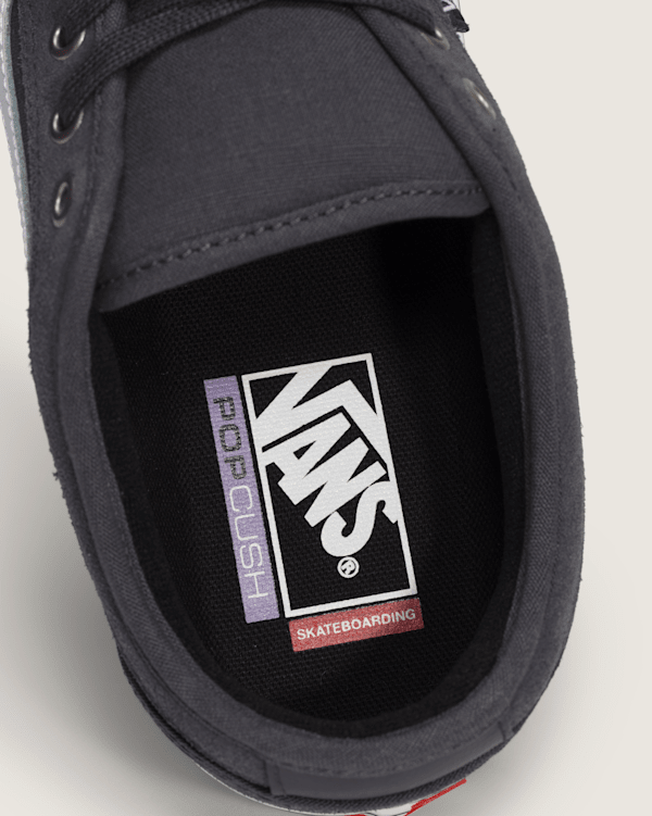 Skate Chukka Low Sidestripe Shoe in Charcoal Grey / White | Vans