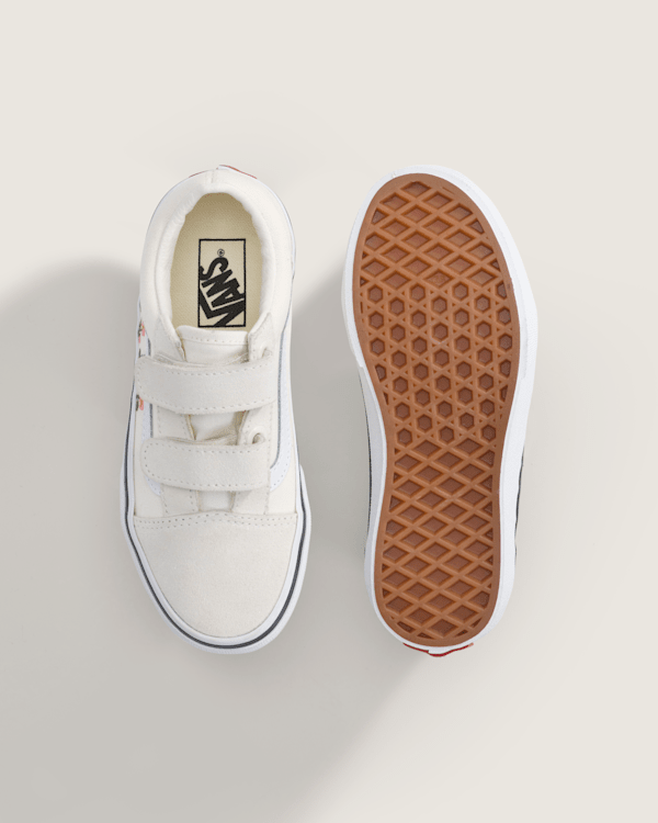 Little Kids Old Skool V Shoe in Floral Embroidery Marshmallow | Vans