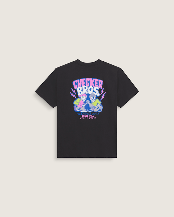 Kids Checker Bros T-Shirt in Black | Vans
