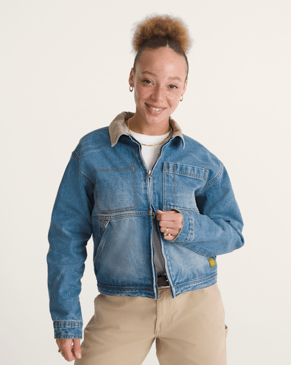 Nicola Cropped Chore Denim Jacket | Vans US