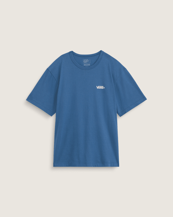 Left Chest Logo Shrunken T-Shirt in True Navy Blue | Vans