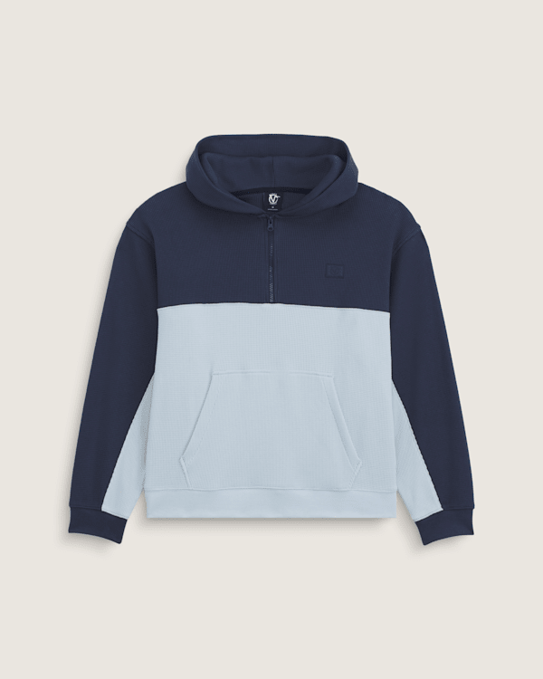 Vans X Rowan Quarter Zip Hoodie in Parisian Night Blue / Soft