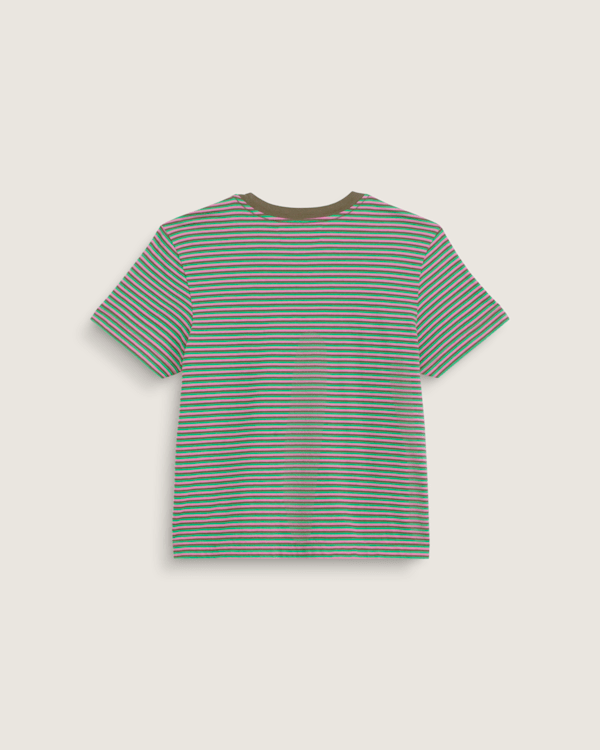 Salton Stripe Shirt in Mossy Olive Green | Vans