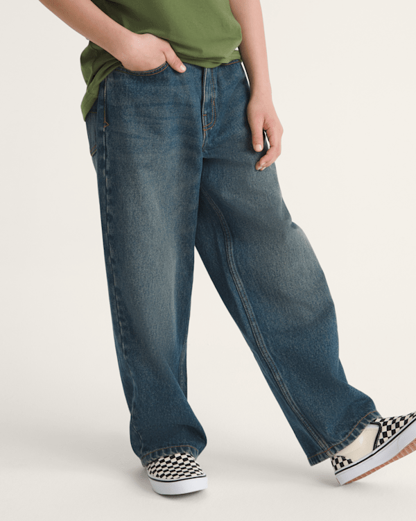 Kids Check-5 Baggy Denim Pants