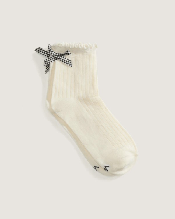 Bow Back Crew Socks