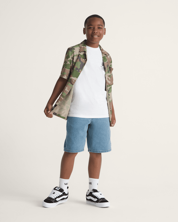 Kids Check-5 Baggy Denim Shorts