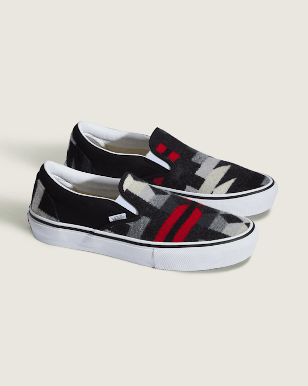 Van Doren Approved x All Nations Skate Slip-On Shoe in Black