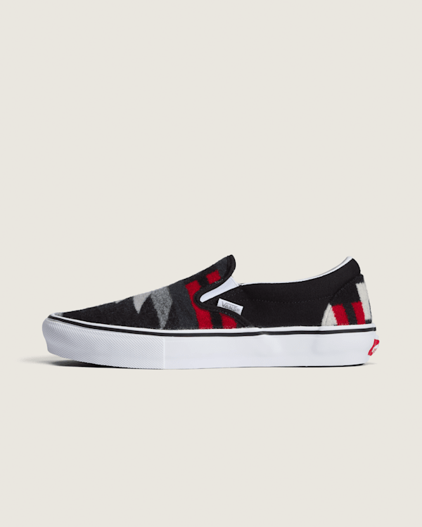 Van Doren Approved x All Nations Skate Slip-On Shoe in Black