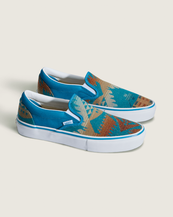 Van Doren Approved x All Nations Skate Slip-On Shoe in Blue Moon