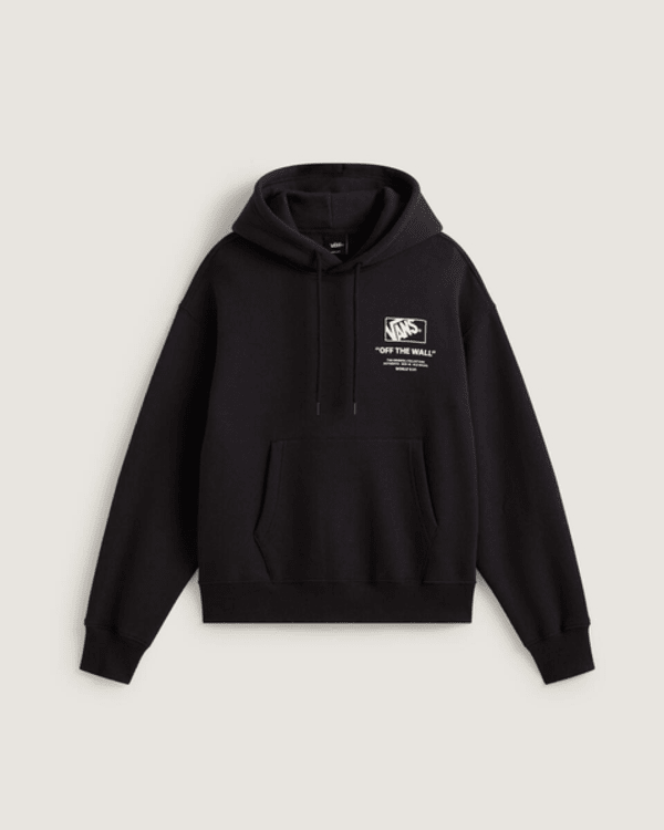 Stacked Hi Pullover Hoodie in Black / White | Vans