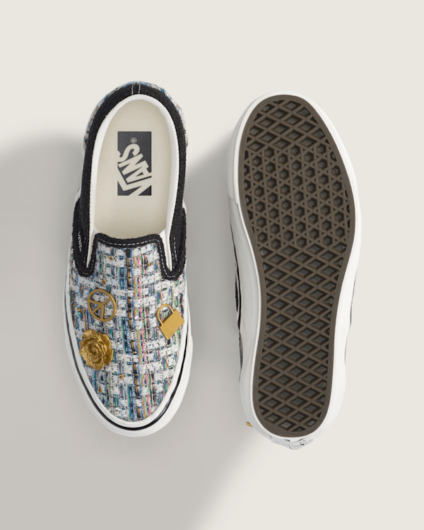 Premium Classic Slip-On Shoe in Black / White | Vans