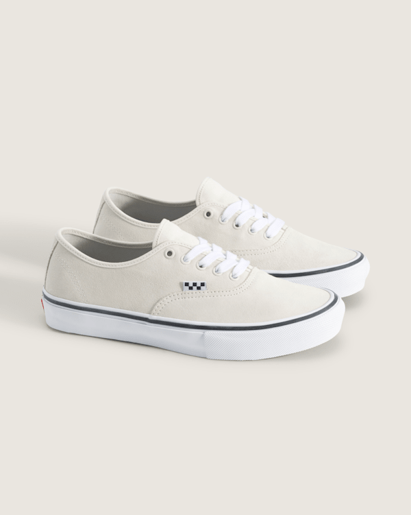 Skate Authentic Shoe in White / Gunmetal Grey | Vans