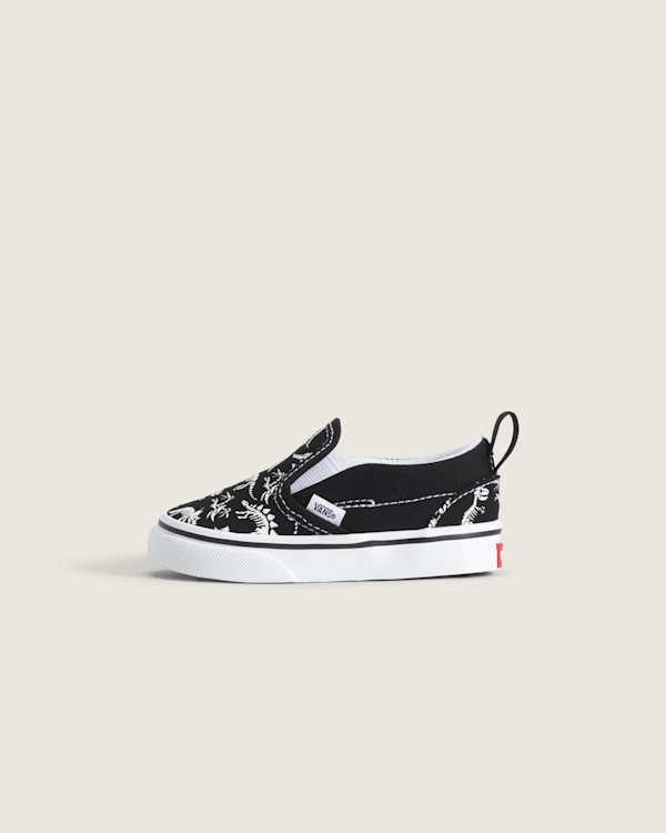 Toddler Classic Slip-On V Shoe in Glow-in-the-Dark / Black | Vans