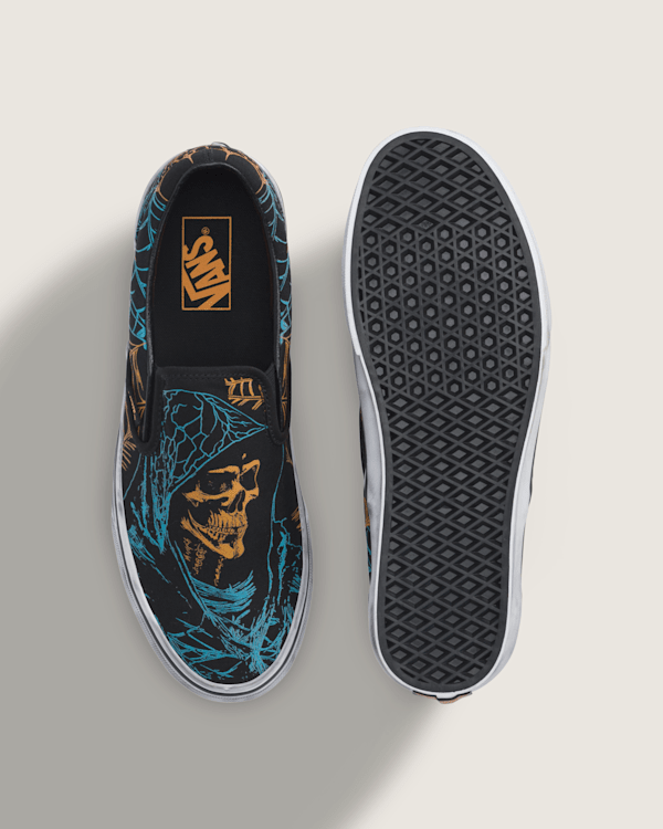 Classic Slip-On Shoe in Glow-in-the-Dark Black / Citrus Burst