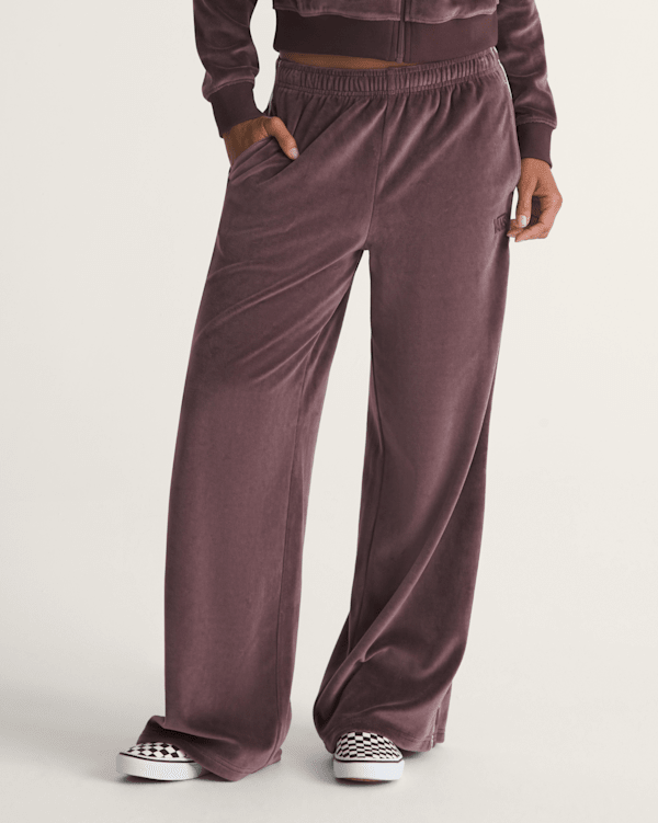 Nikita Velour Track Pants in Port Brown | Vans