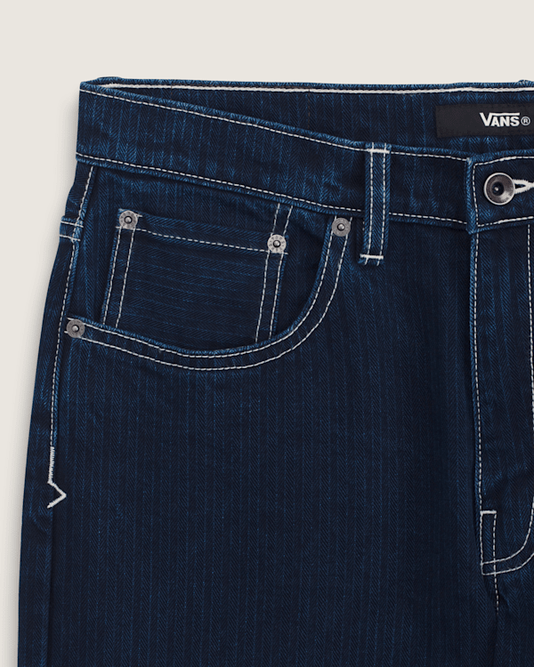 Check-5 Loose Denim Herringbone Pant