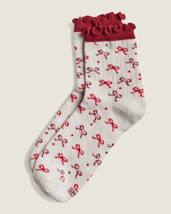 Coquette Lettuce Half Crew Socks