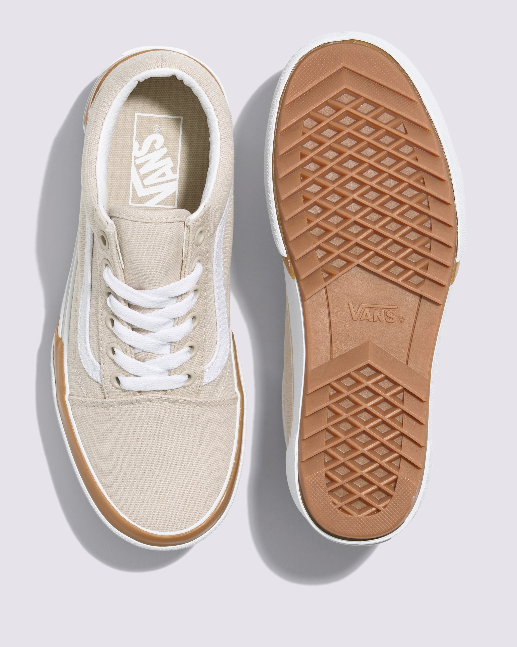Old Skool Stacked Canvas Shoe VANS French Oak Beige ALT2