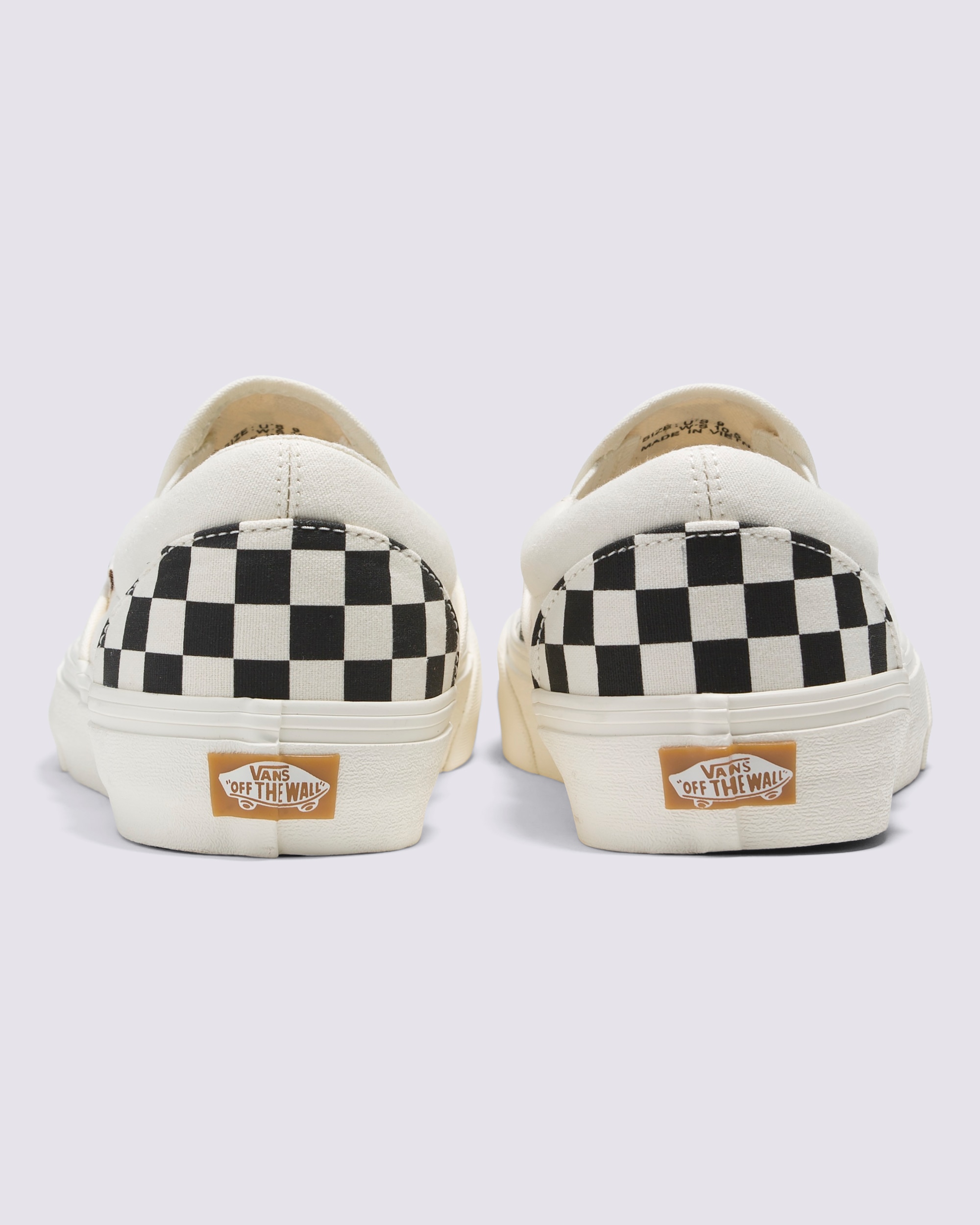 SlipOn VR3 Checkerboard Shoe VANS Black  Marshmallow White ALT3