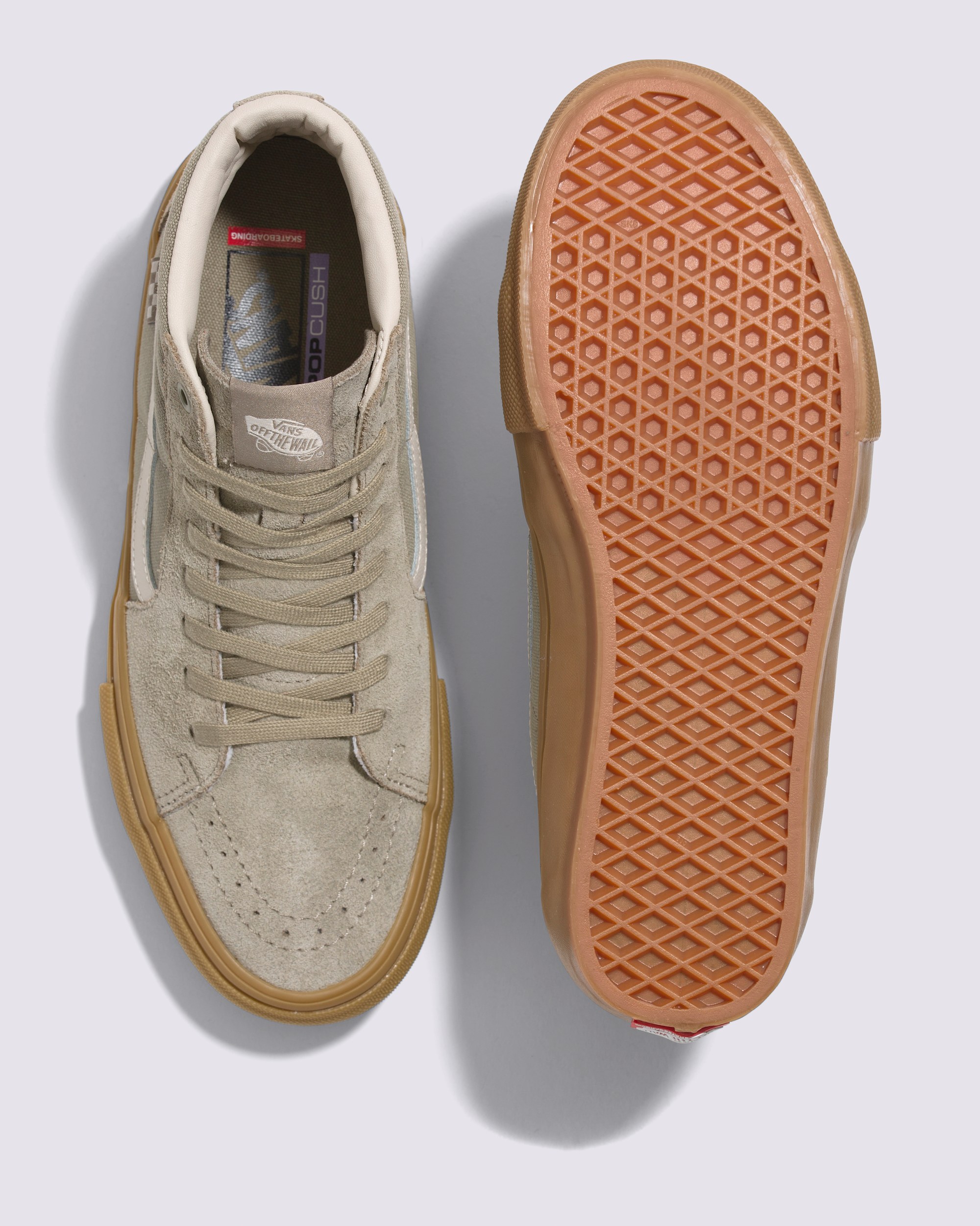 Skate Sk8Hi Shoe VANS Khaki  Gum ALT2