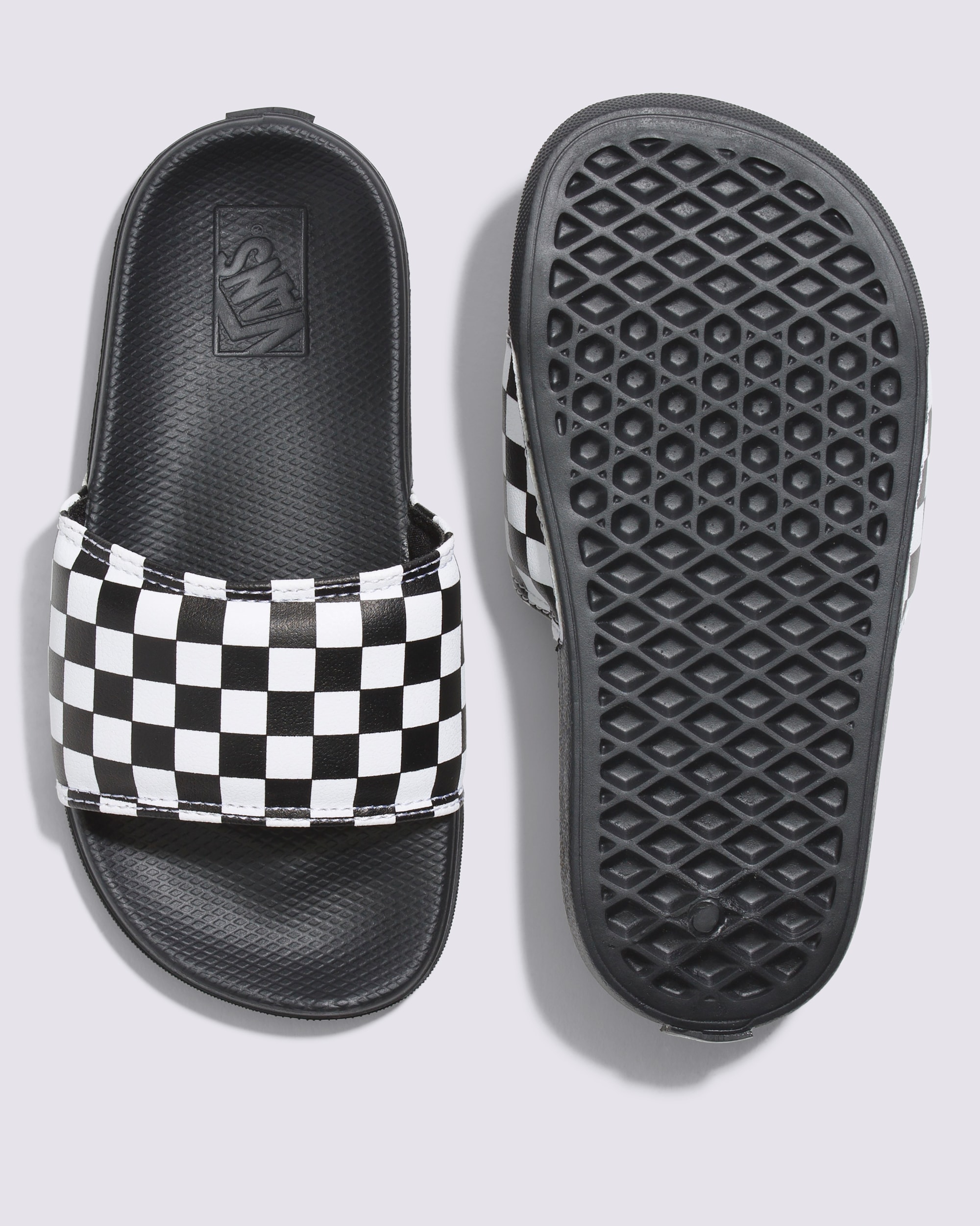 Little Kids La Costa Checkerboard Slide VANS Checkerboard White ALT2