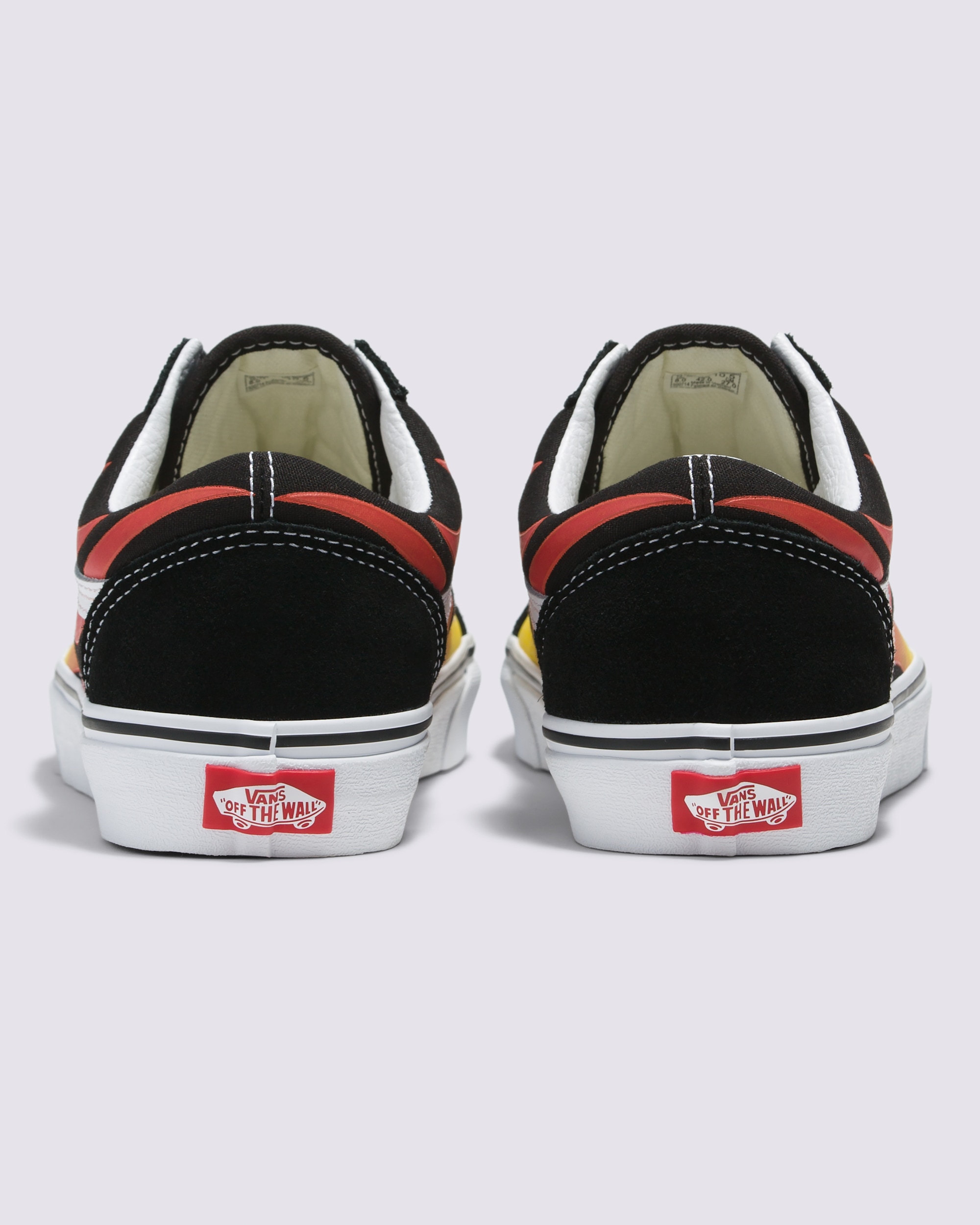Old Skool Flame Shoe VANS Black  Flame Orange ALT3