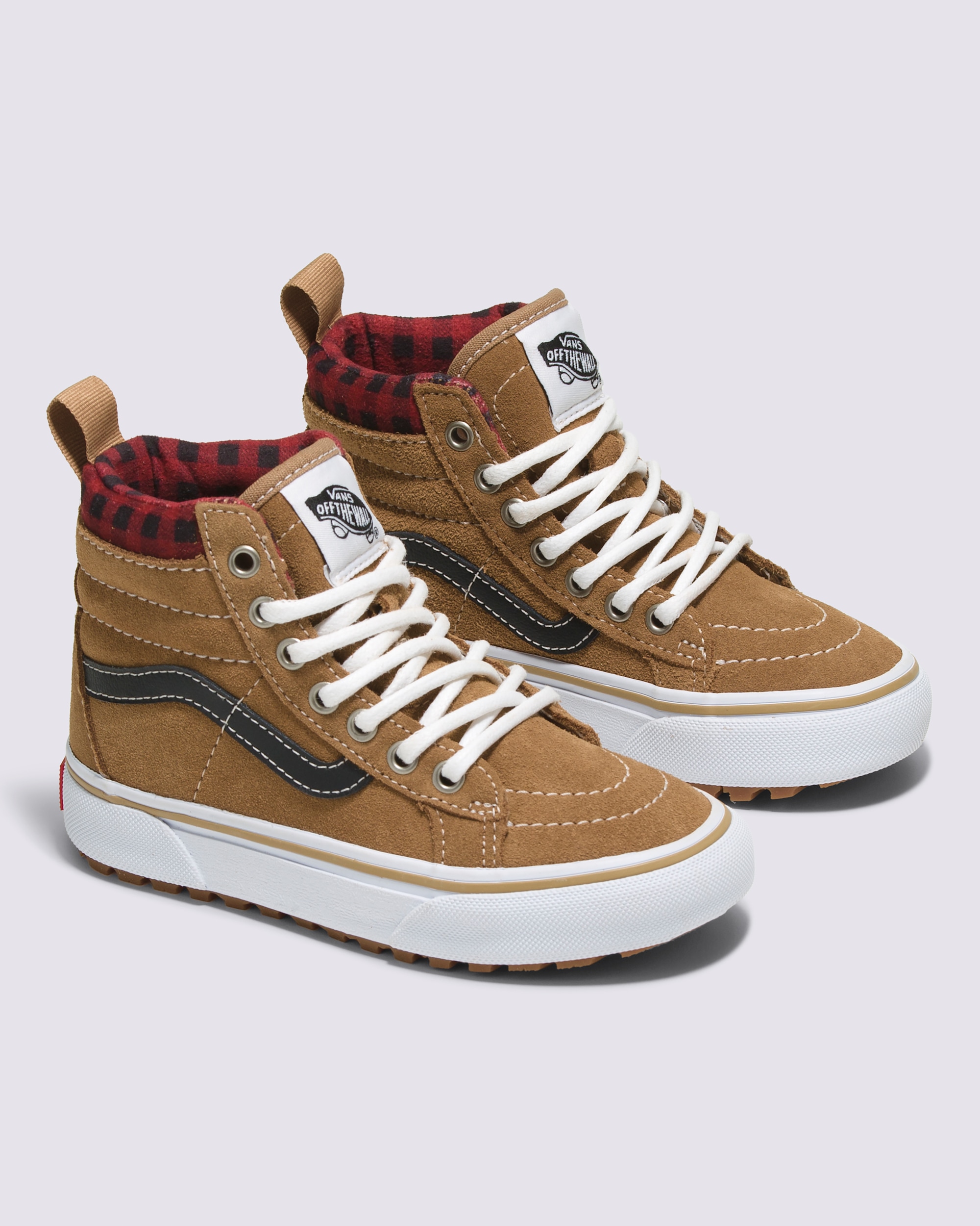 Little Kids Sk8Hi Insulated Shoe VANS Plaid Brown  Black ALT1