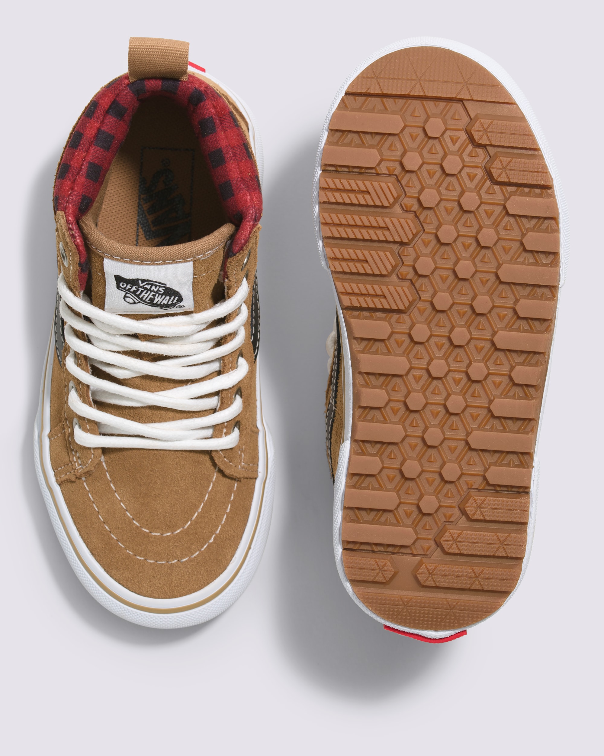 Little Kids Sk8Hi Insulated Shoe VANS Plaid Brown  Black ALT2