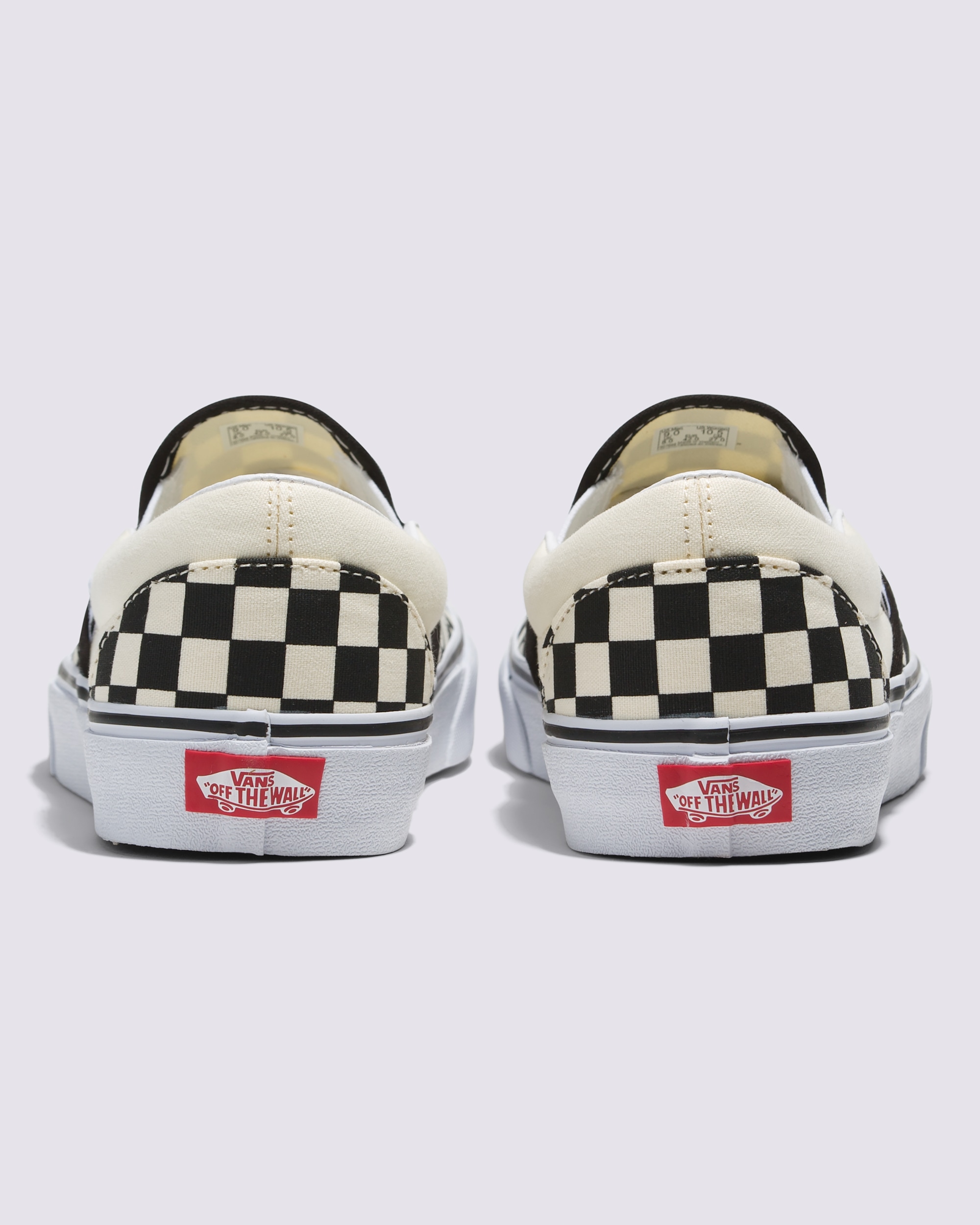 Classic SlipOn Wide Checkerboard Shoe VANS Checkerboard Black  Classic White ALT3