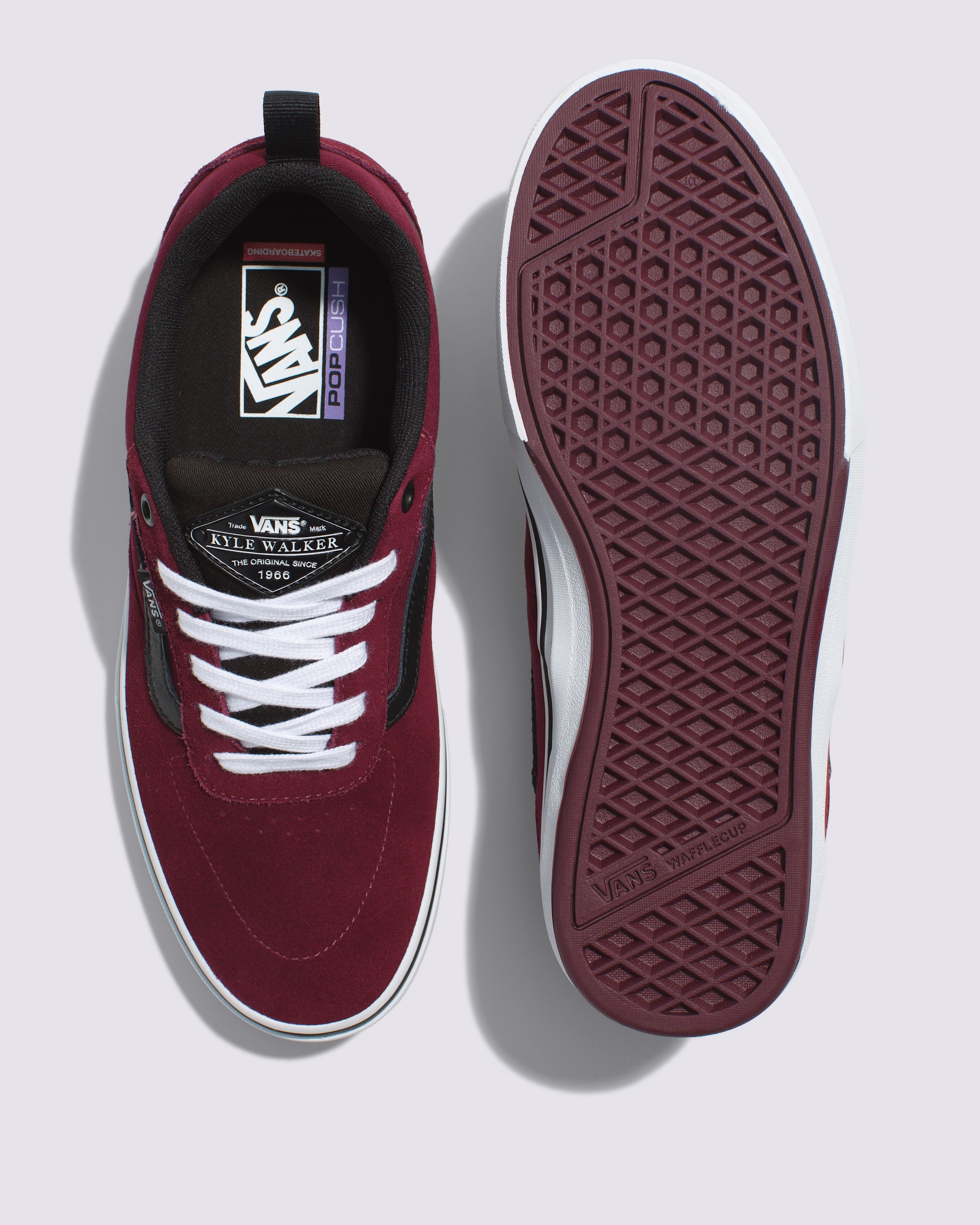 Skate Kyle Walker Wafflecup Shoe VANS Port Royale Red  True White ALT2
