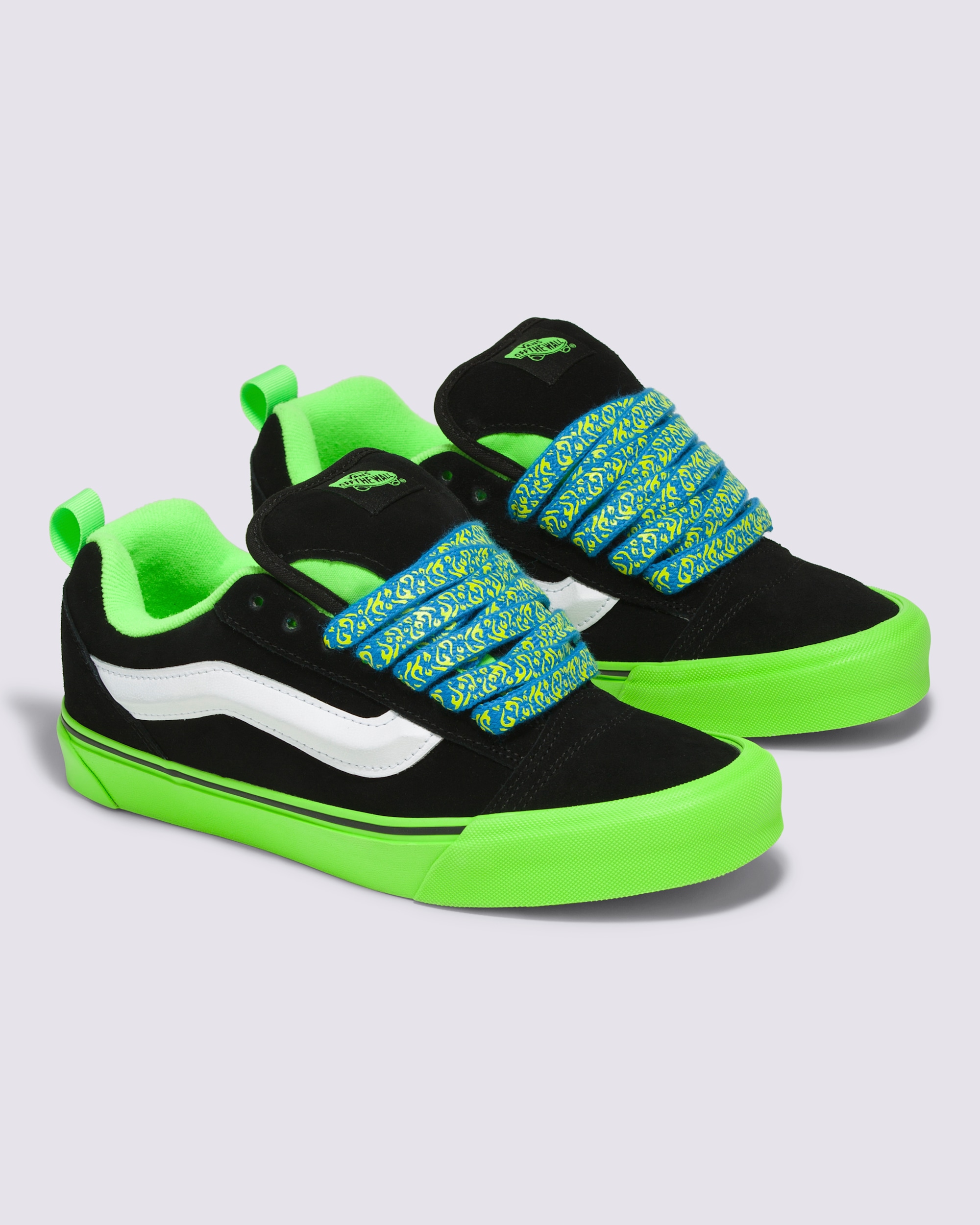 Knu Skool Shoe VANS Black  Neon Green ALT1