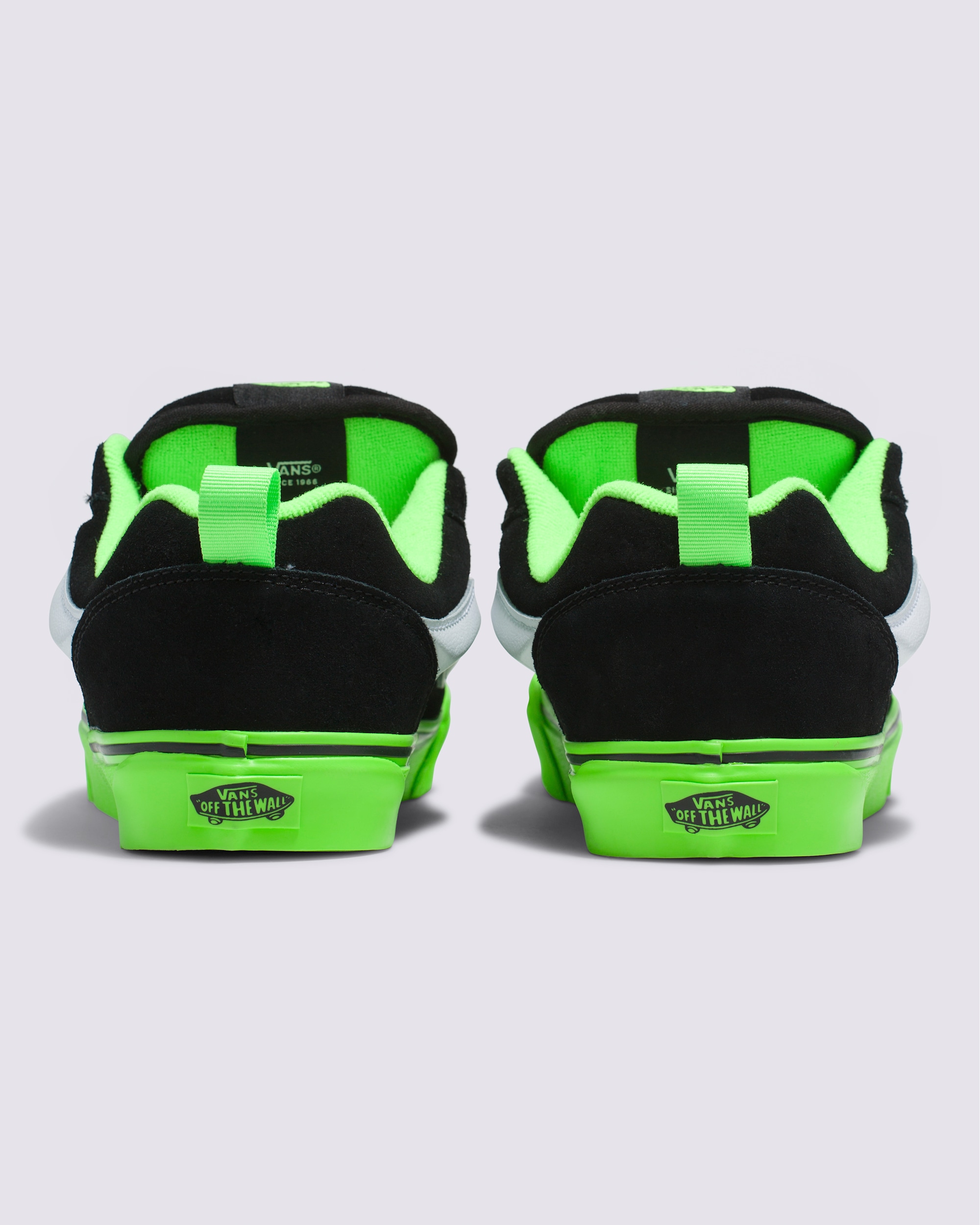 Knu Skool Shoe VANS Black  Neon Green ALT3