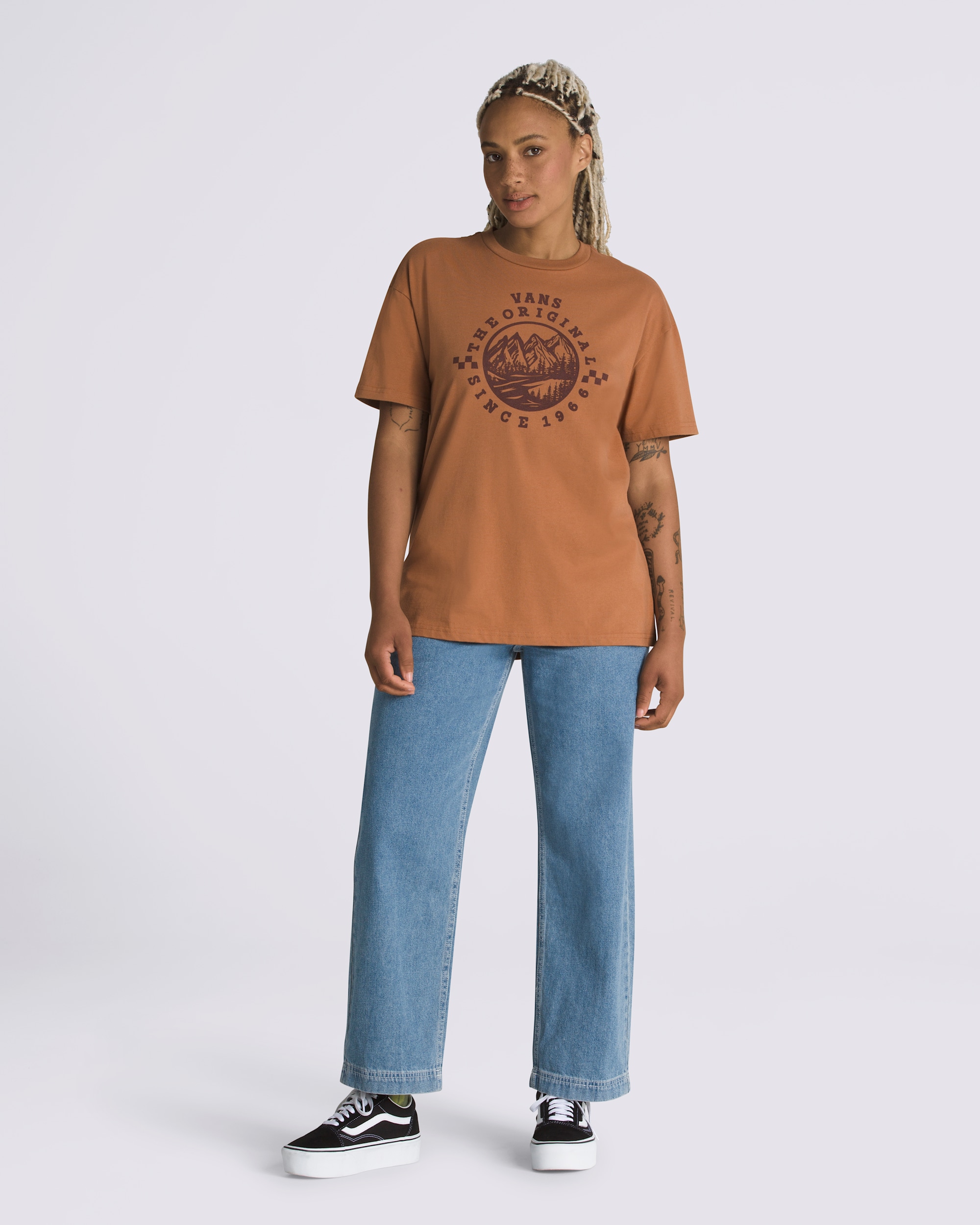 Mountain Circle Oversized TShirt VANS Mocha Bisque Brown ALT1