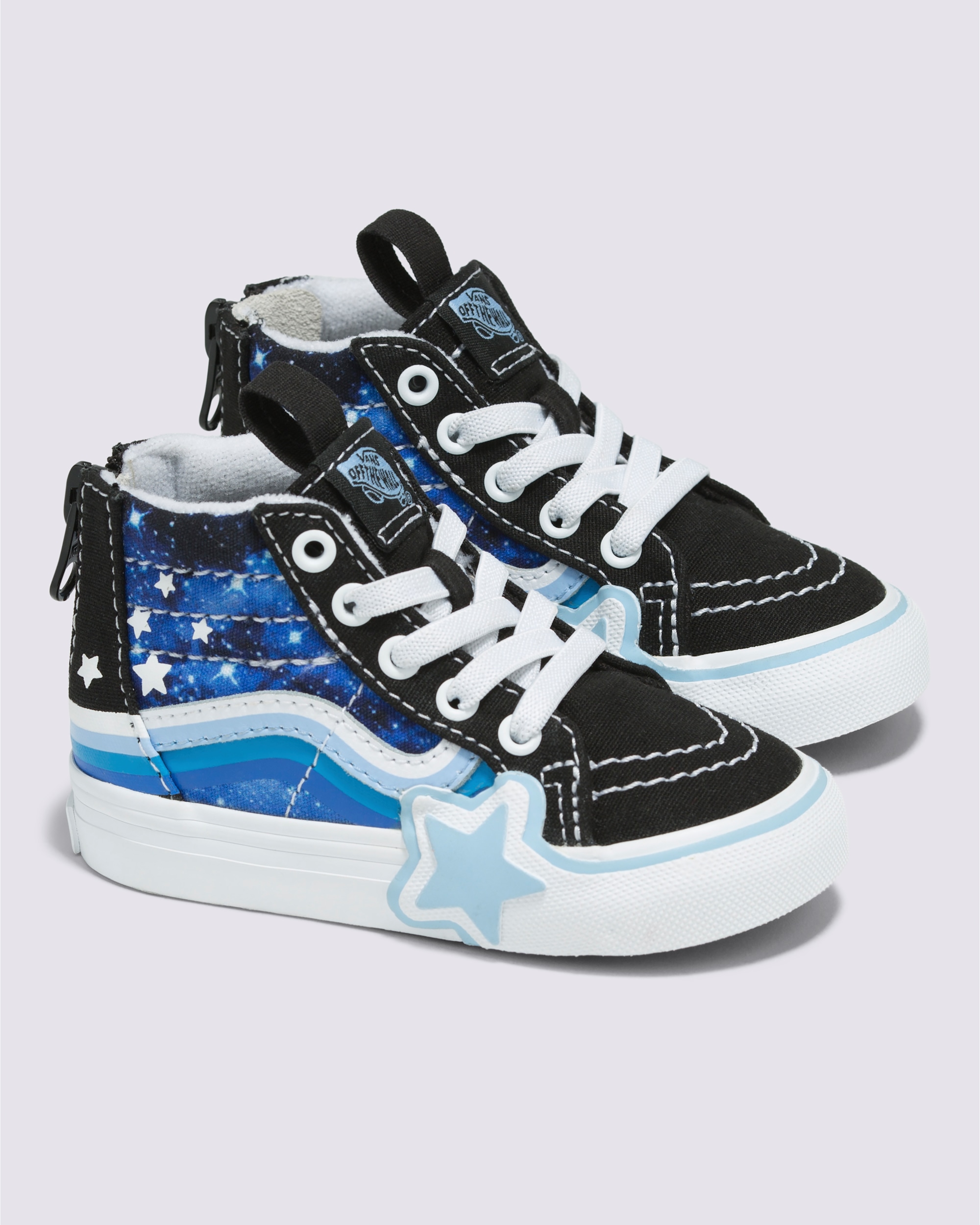 Toddler Sk8Hi Zip Star Shoe VANS Black  Blue ALT4
