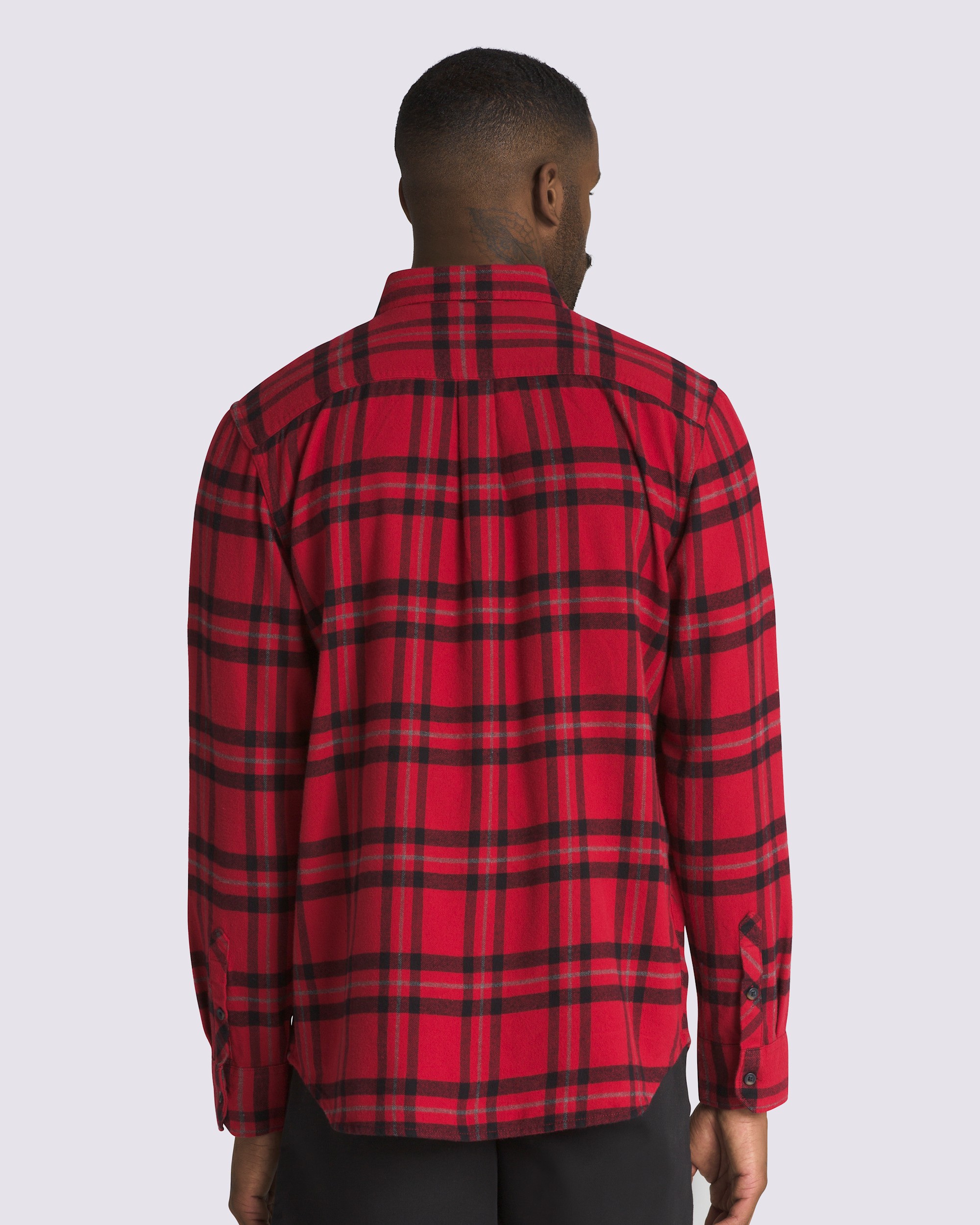 Westminster Button Up Long Sleeve Shirt VANS Chili Pepper Red  Black ALT1