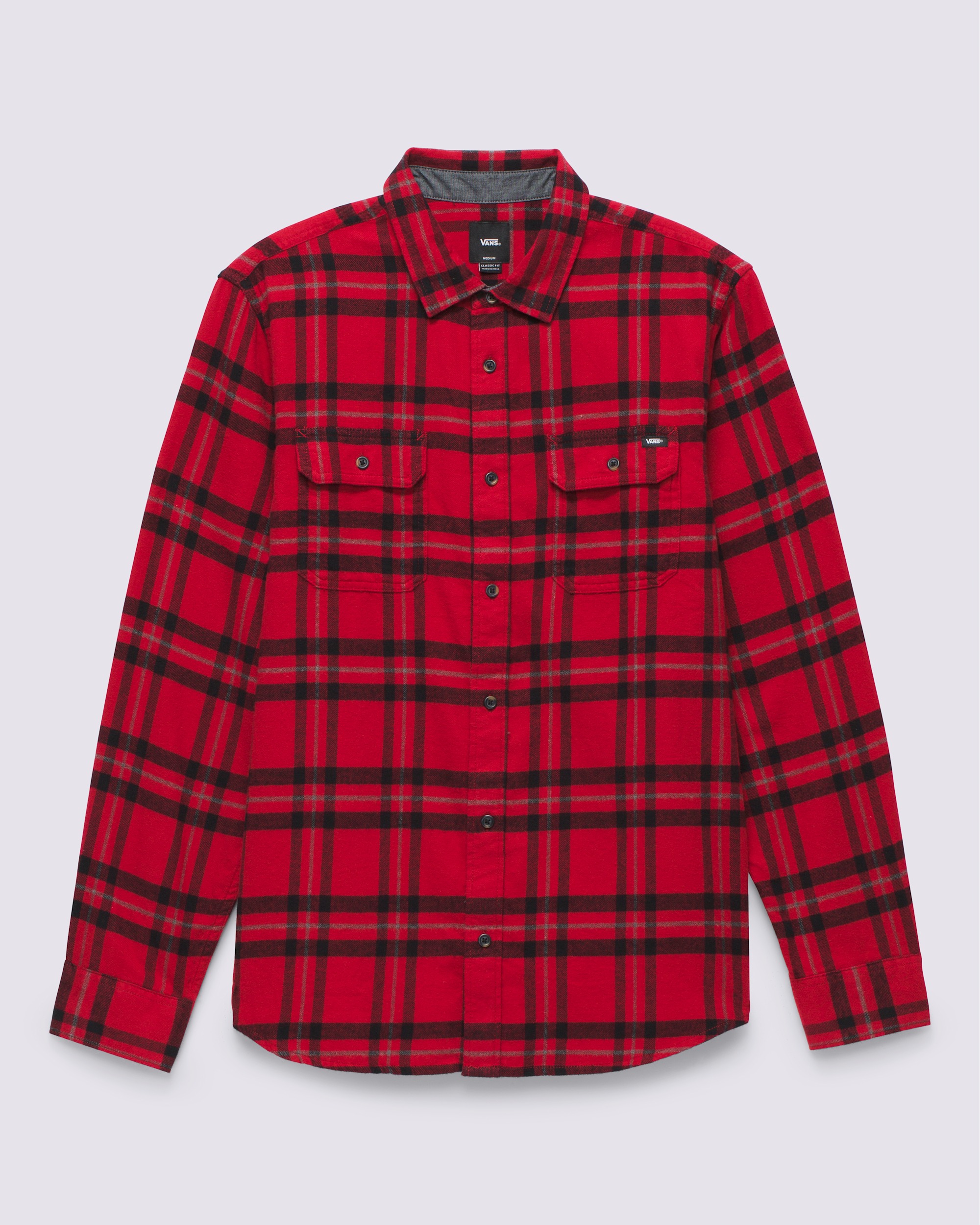 Westminster Button Up Long Sleeve Shirt VANS Chili Pepper Red  Black ALT4