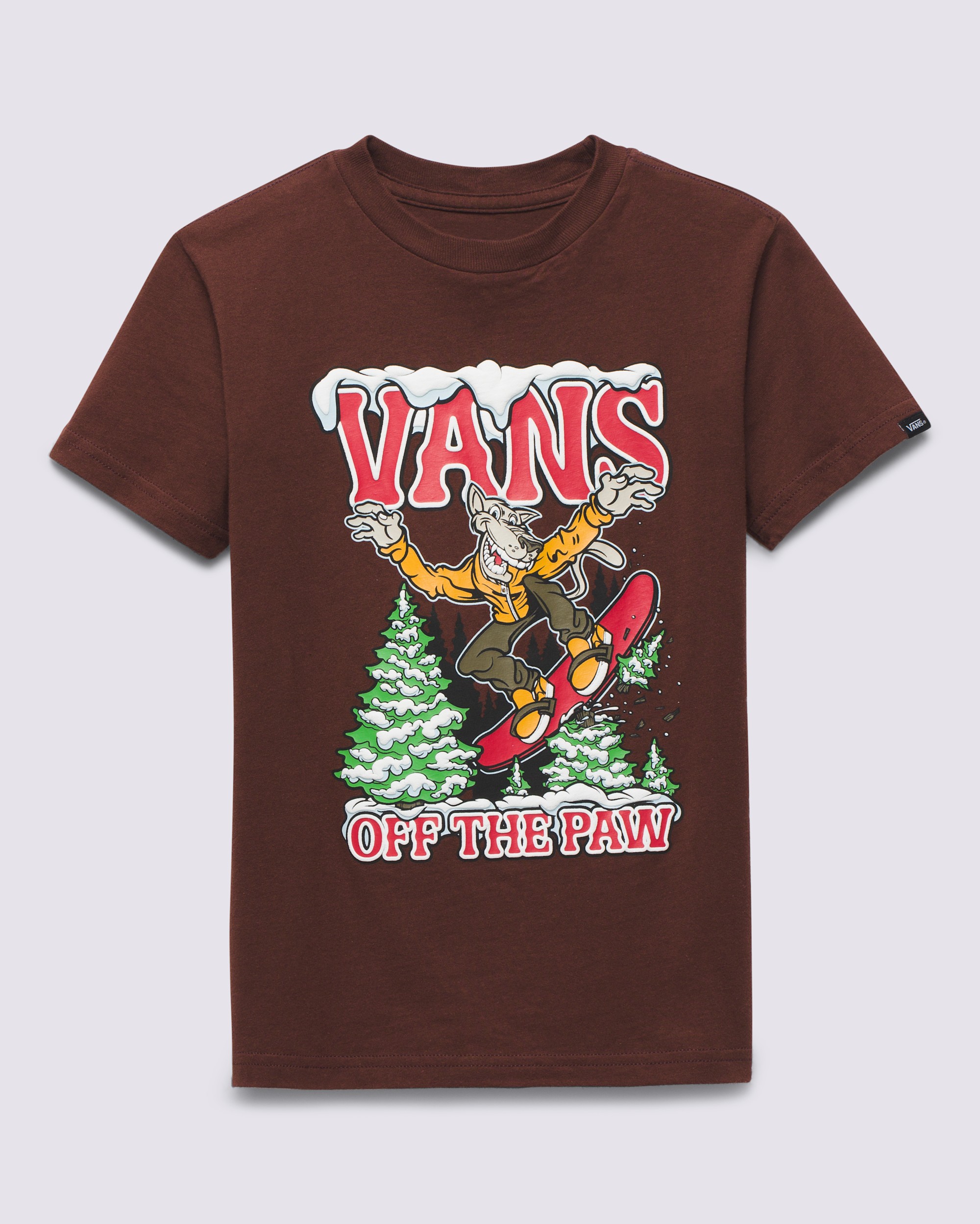 Kids Paw TShirt VANS Bitter Chocolate Brown HERO
