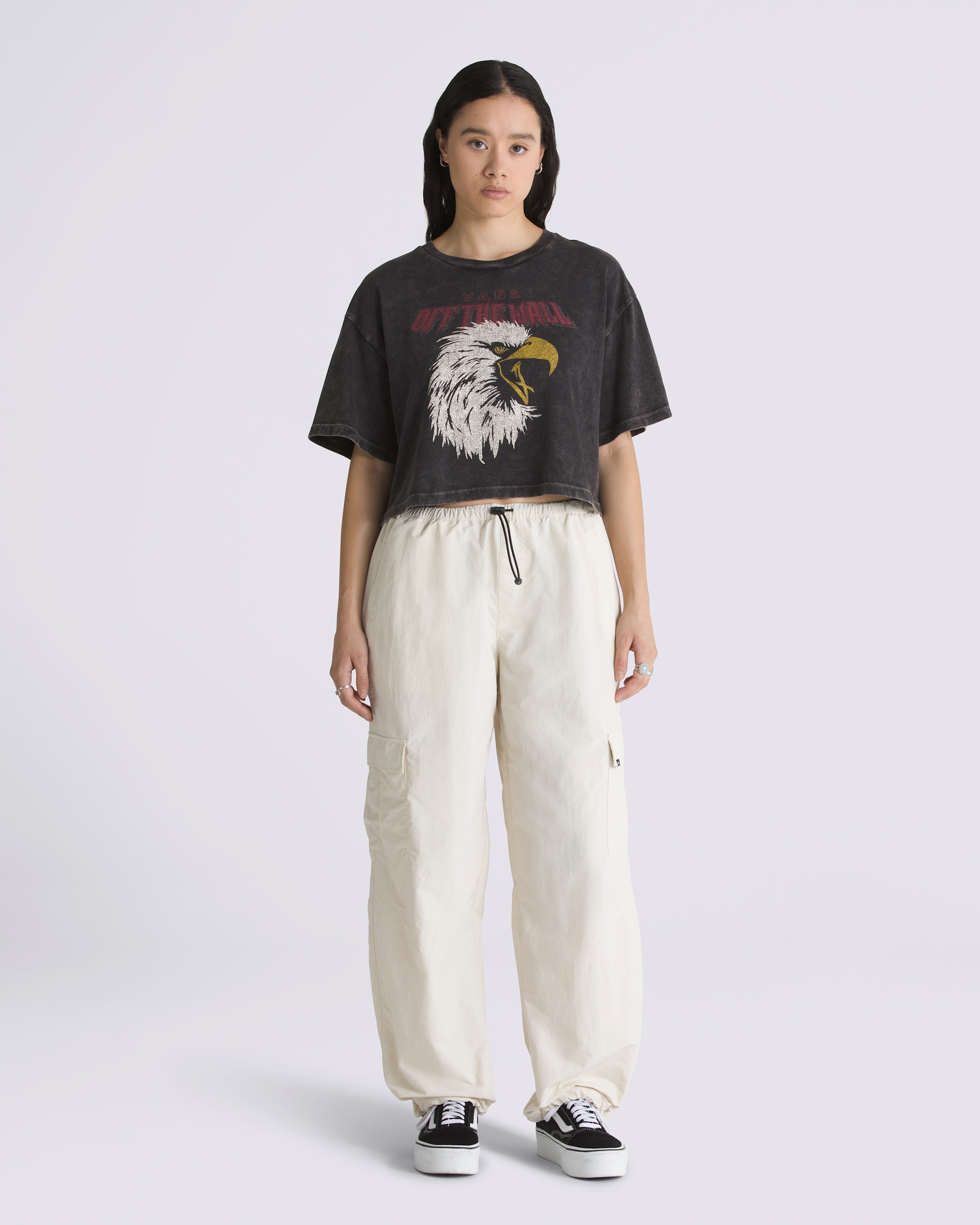 Riley Cargo Parachute Pants VANS Turtledove White ALT1