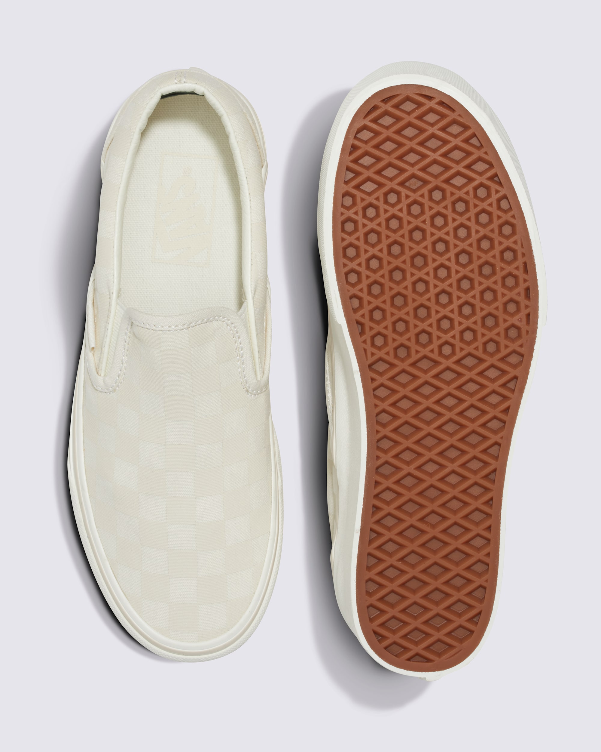 Classic SlipOn Platform Checkerboard Shoe VANS Checkerboard Marshmallow White  Turtledove White ALT3