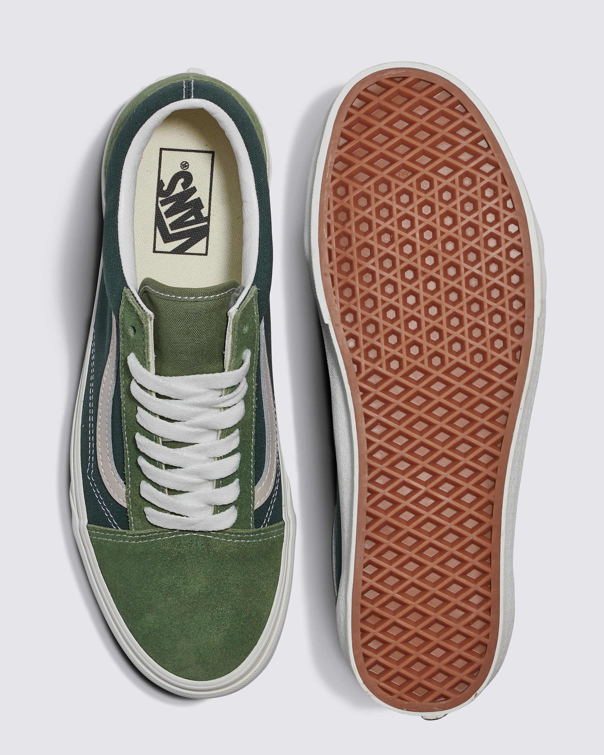 Old Skool Shoe VANS Green  Teal Blue ALT2