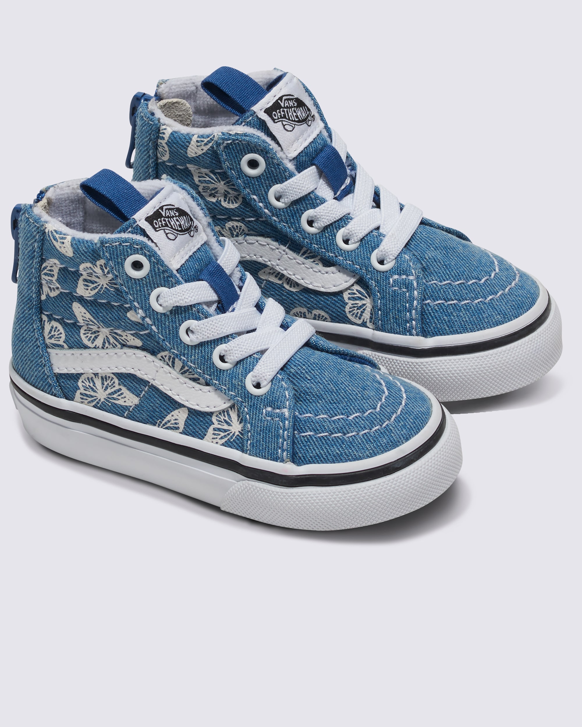 Toddler Sk8Hi Zip Denim Shoe VANS Blue ALT1