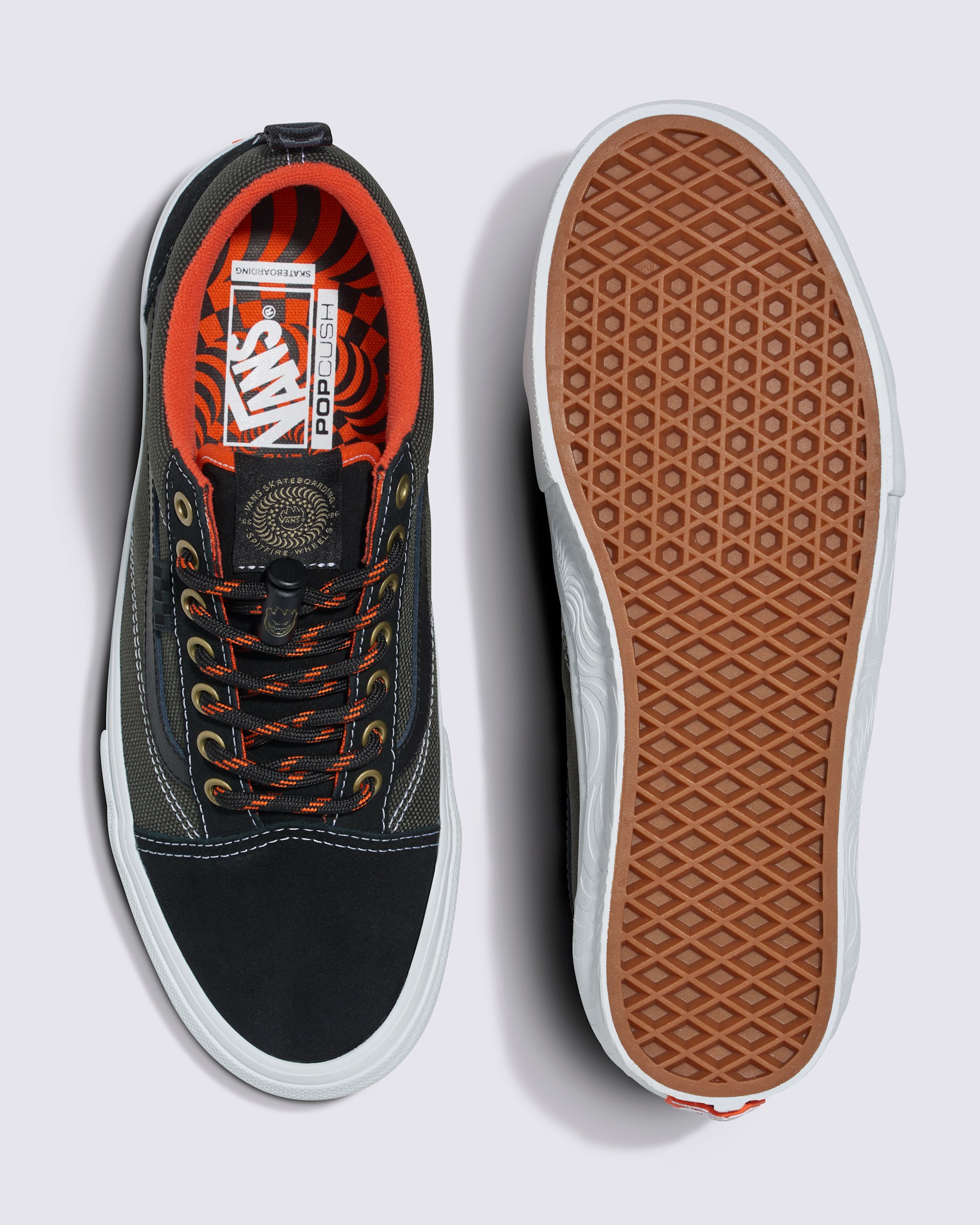 Vans X Spitfire Wheels Skate Old Skool Shoe VANS Black  Flame Orange ALT4
