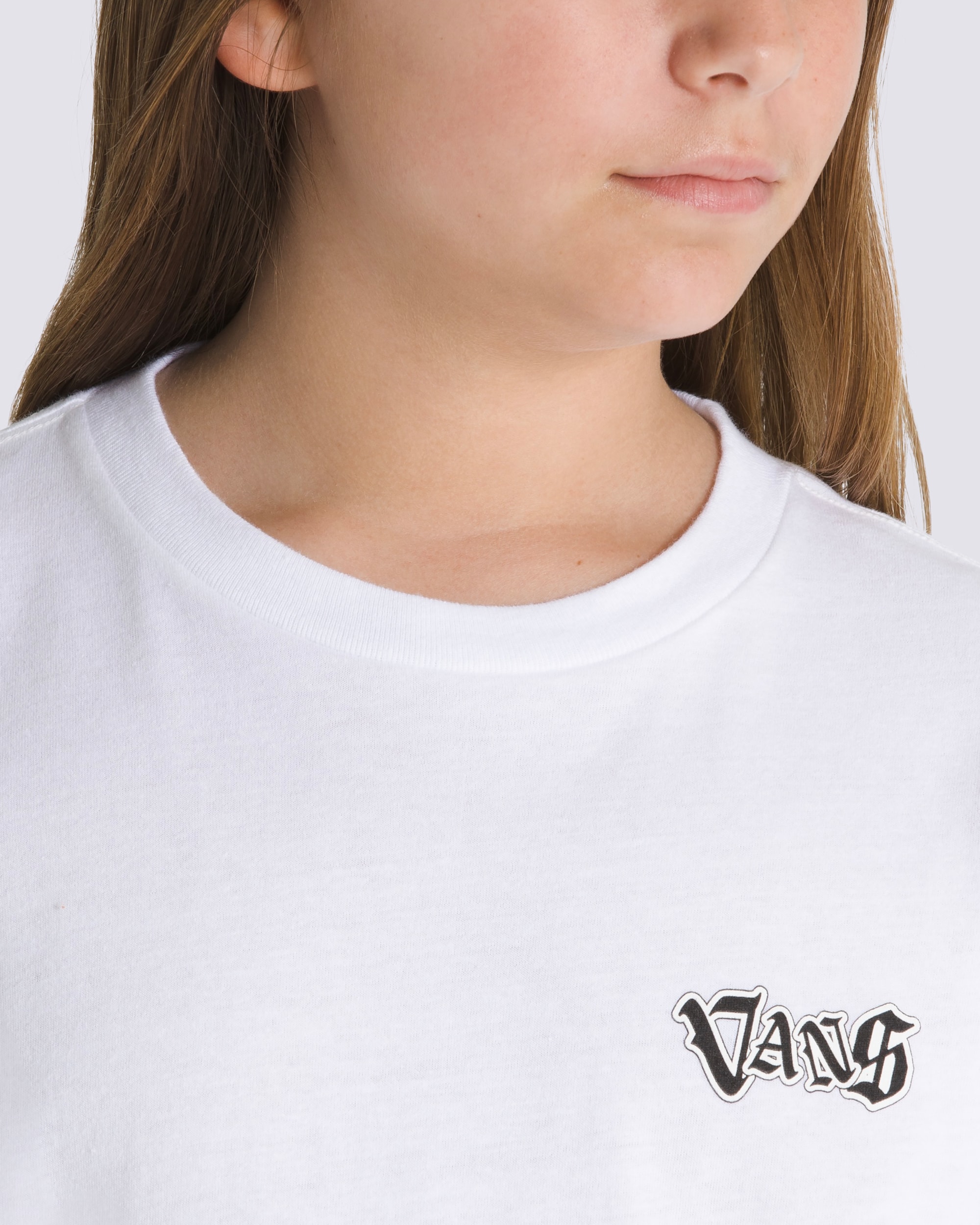 Kids Bad 2 Bone Long Sleeve TShirt VANS White ALT2