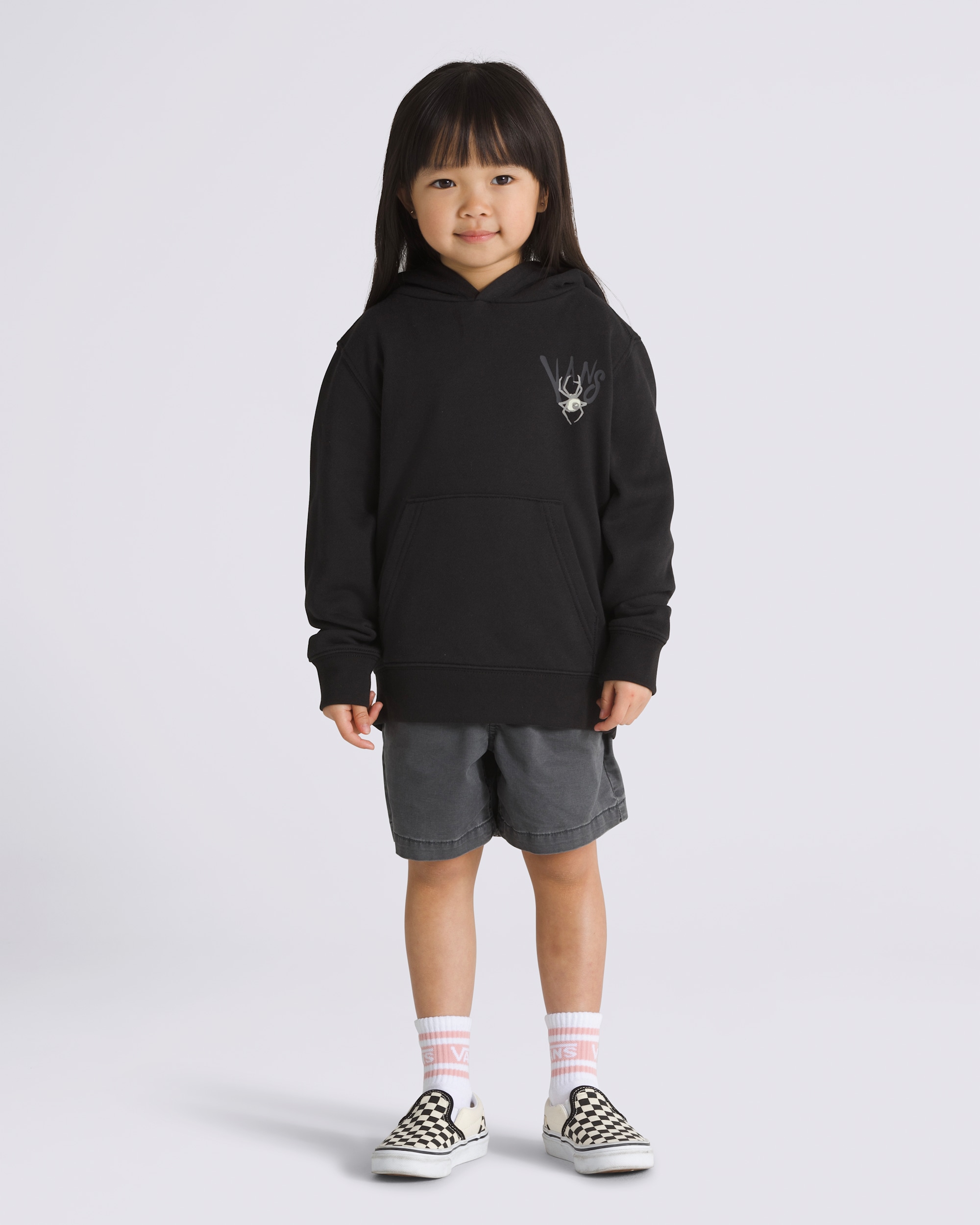 Little Kids Creepy Halloween Pullover Hoodie VANS Black ALT2