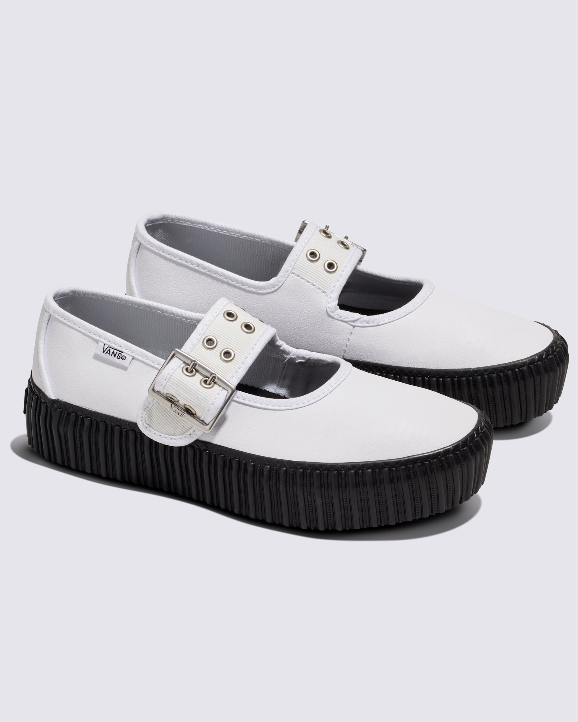 Mary Jane Creeper Shoe VANS Grunge Ballet White ALT1
