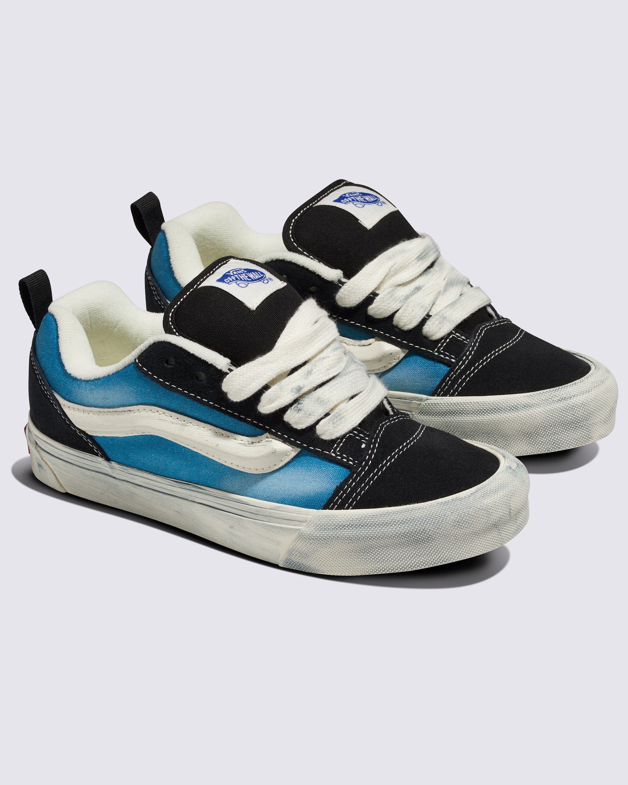 Knu Skool Shoe VANS Wave Washed Blue  Black ALT1