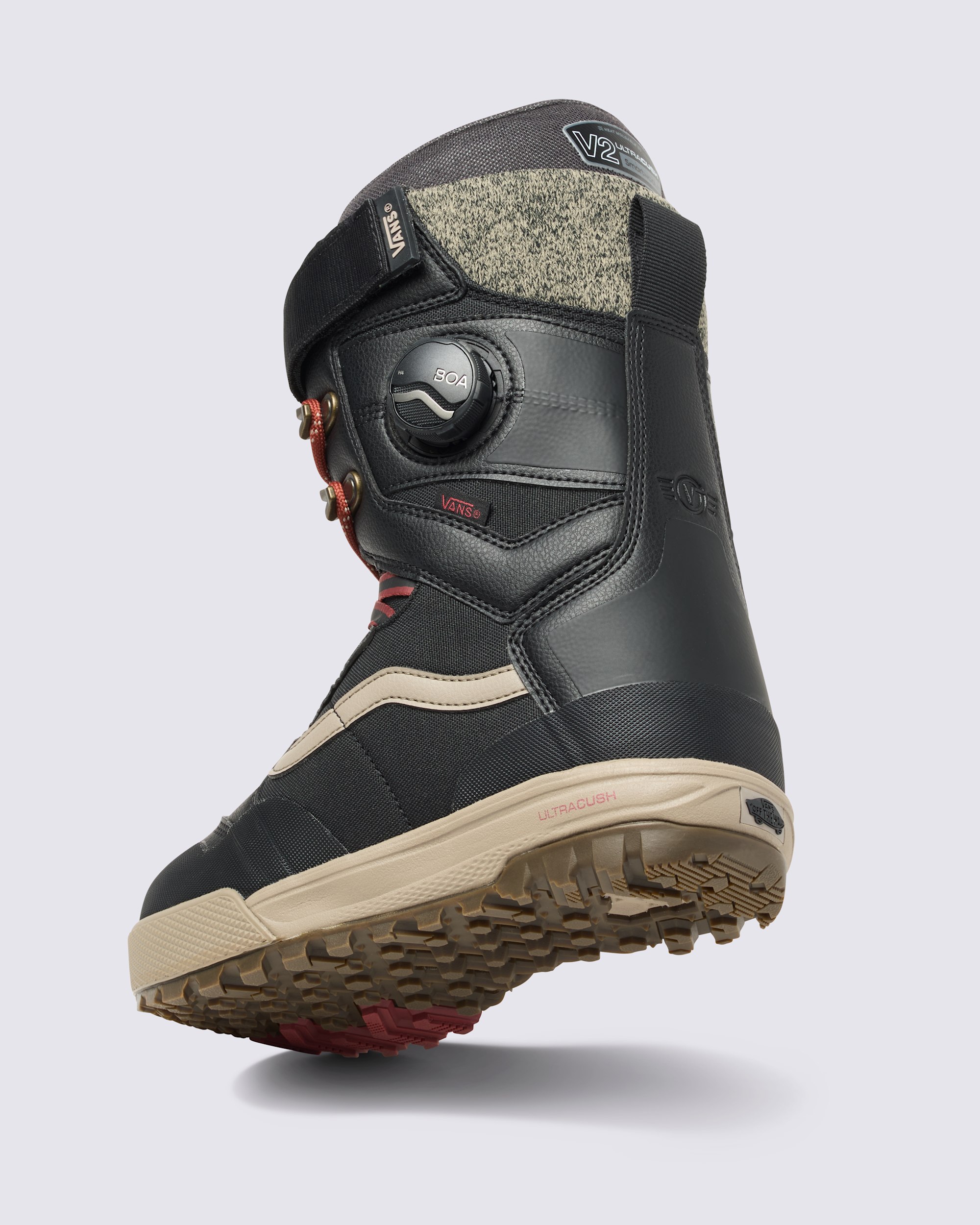 Womens Luna Ventana Pro Snowboard Boot in Black / Red / Beige | Vans