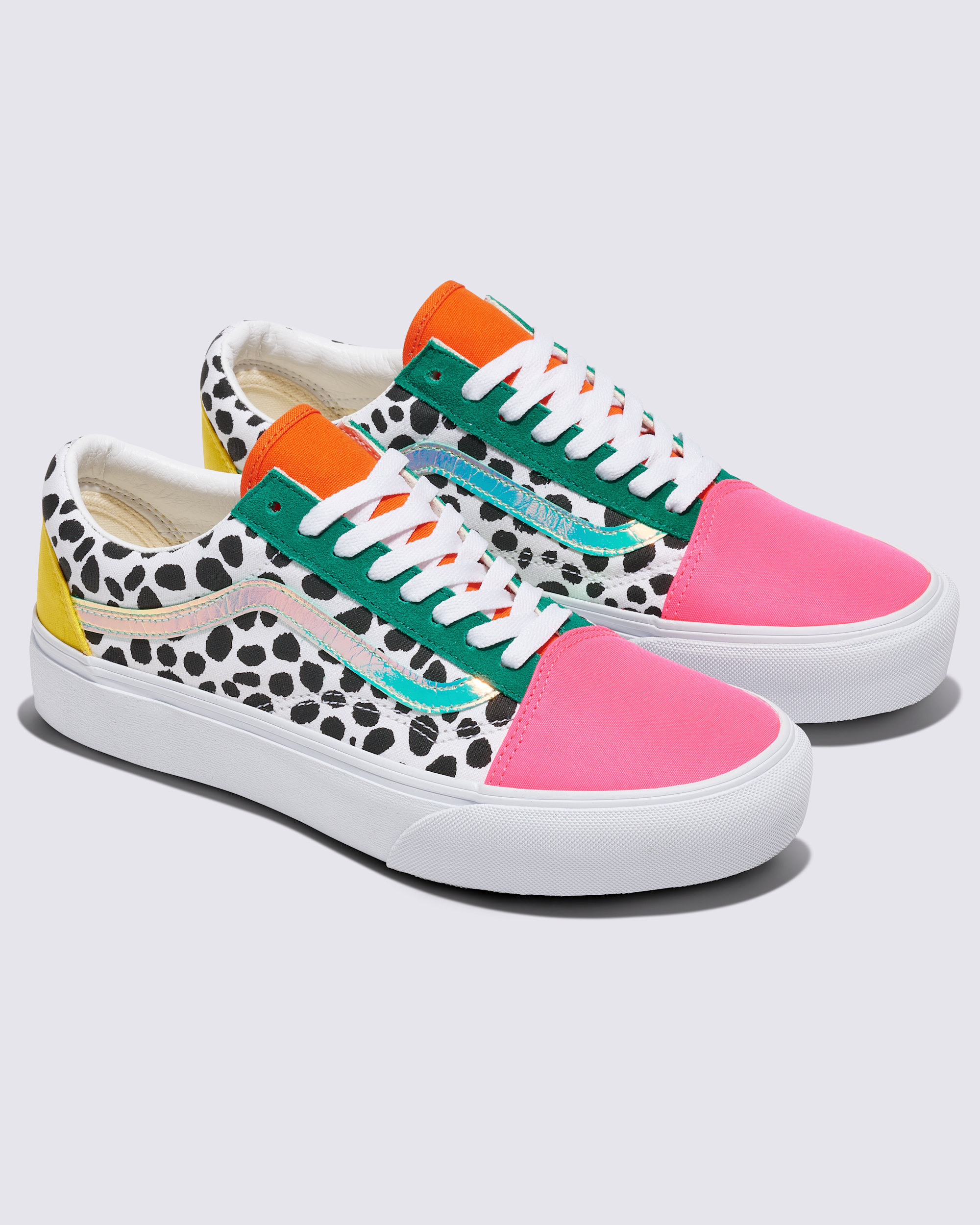 Customs Old Skool Platform Shoe VANS Pink  White  Black ALT1