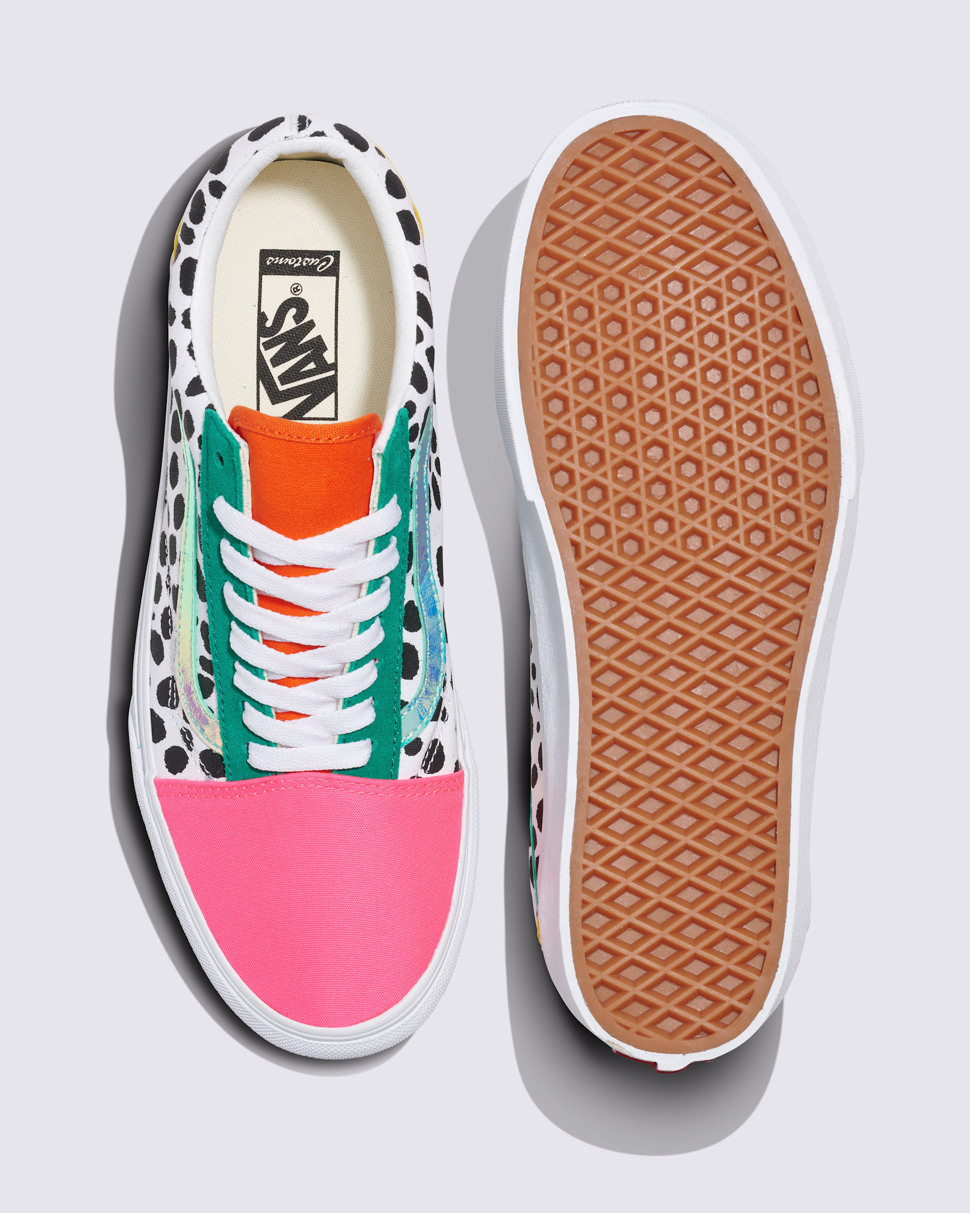 Customs Old Skool Platform Shoe VANS Pink  White  Black ALT2