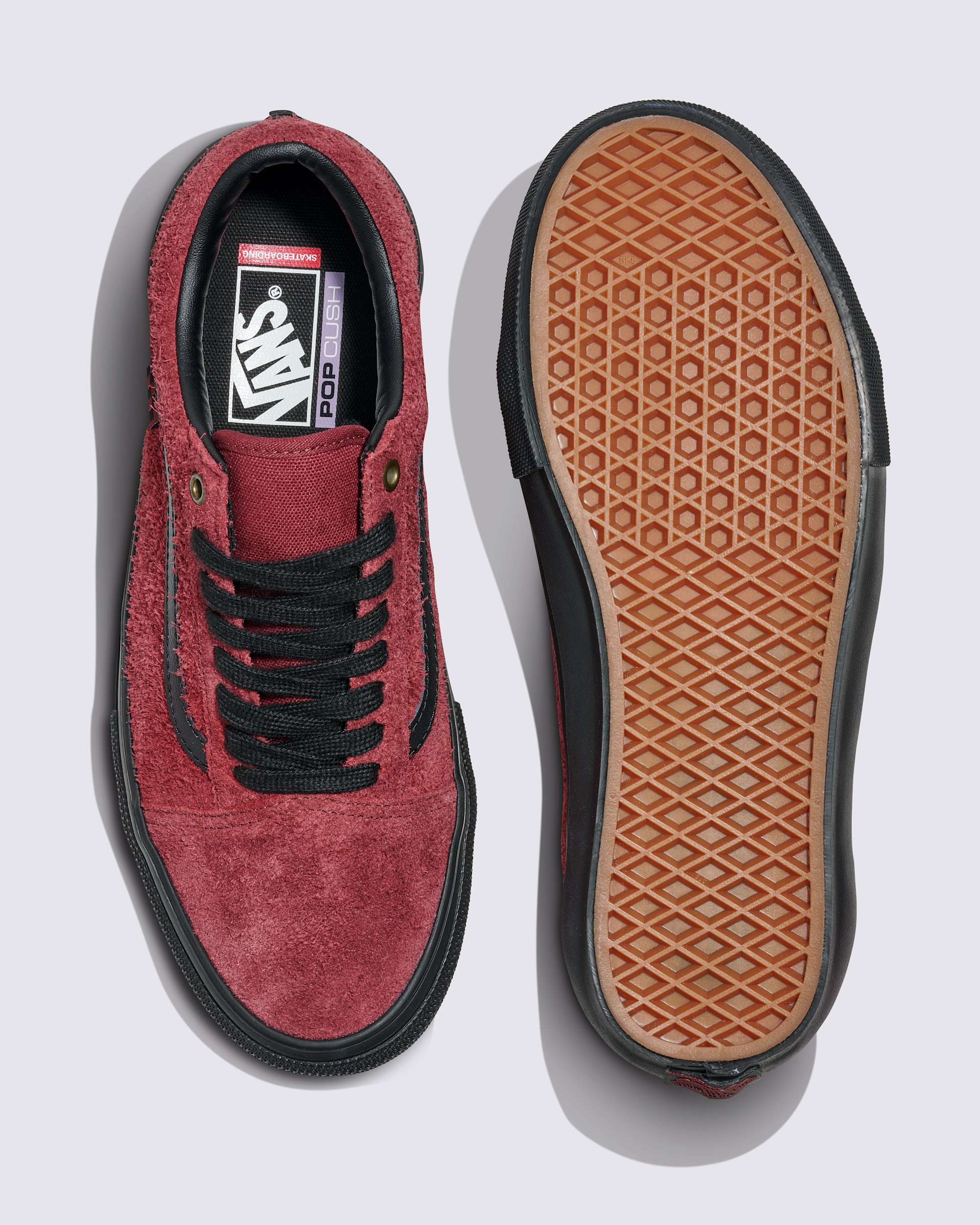 Skate Old Skool Suede Shoe VANS Burgundy Red ALT2